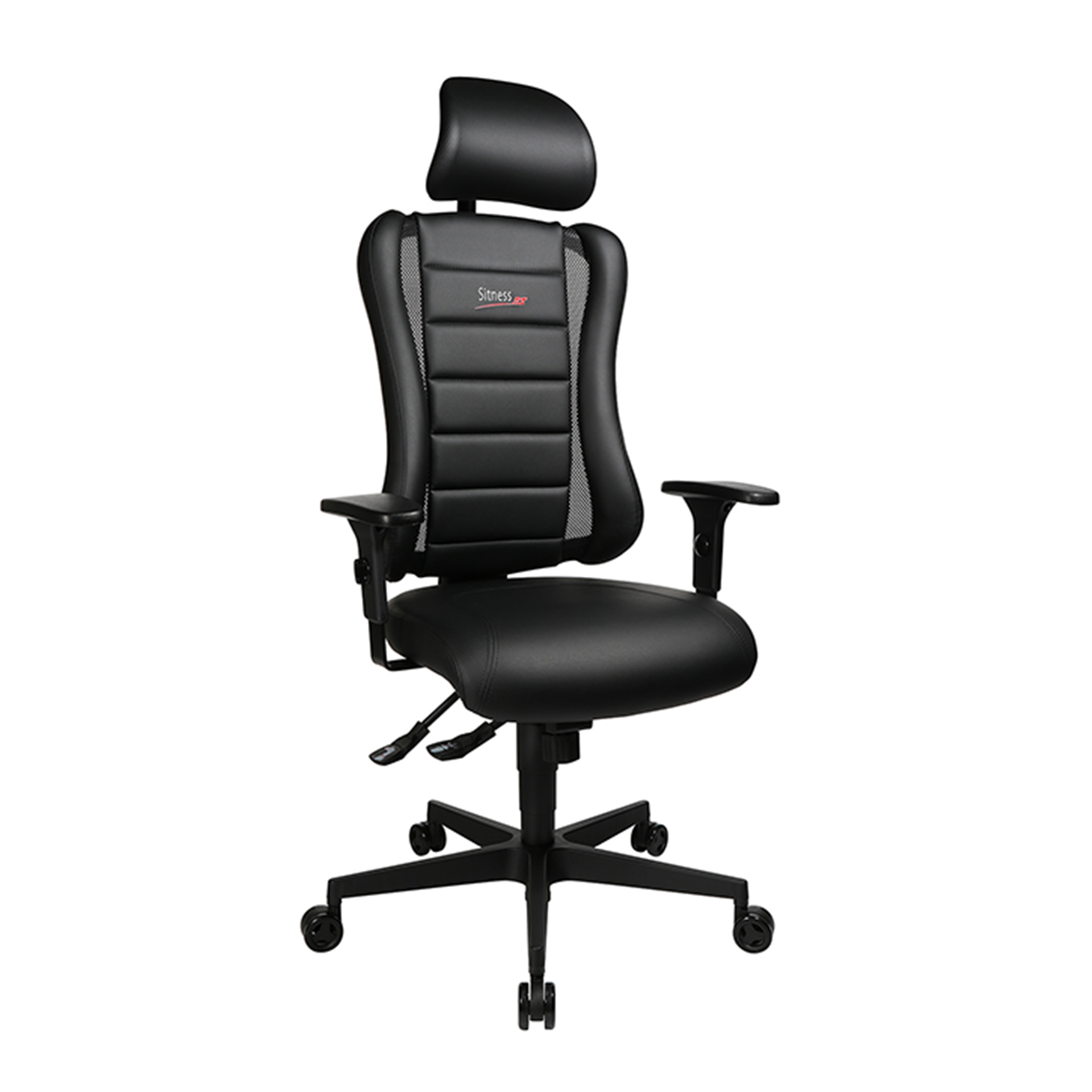Image of Bürostuhl Topstar Sitness Racer RS mit 1D Armlehnen, Schwarz/Schwarz, Neu, Ergonomischer Stuhl - ideal für flexibles Arbeiten