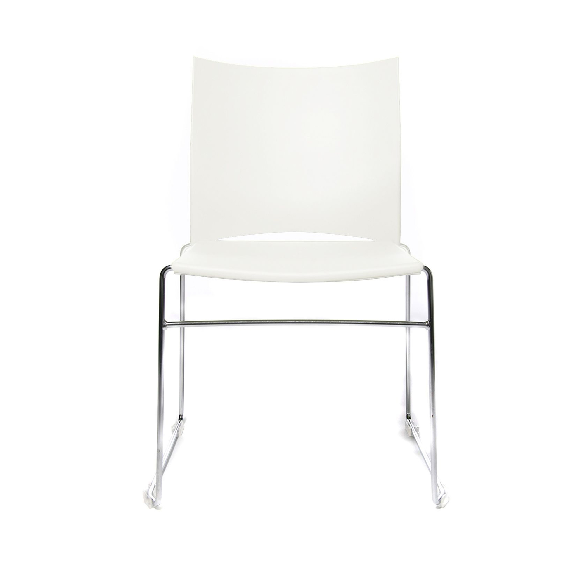 Image of Konferenzstuhl Topstar W-Chair Weiss/Verchromt ohne Armlehnen, Neu - Komfortables Sitzen