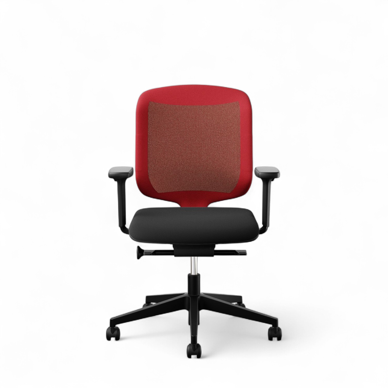 Chaise de bureau Giroflex 434 Chair 2 Go avec accoudoirs 1D, Rouge/Noir, Nouveau, Chaise ergonomique - idéale pour un travail flexible