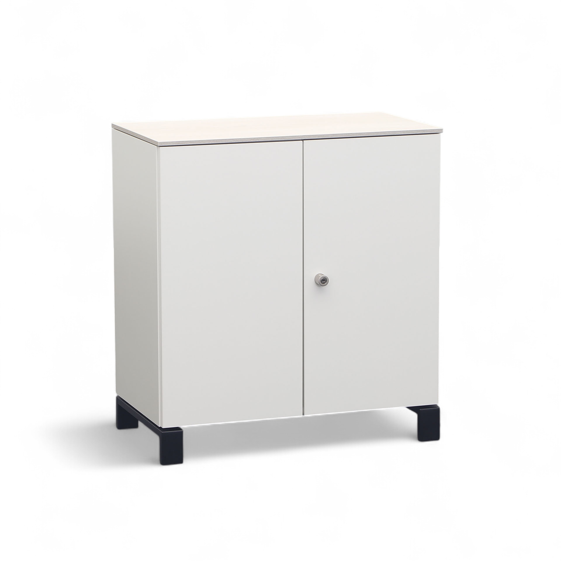 Sideboard Bene 80.0 x 45.0 cm, Eiche/Weiss, Gut, Sideboard - Ideal für stilvolle Akzente