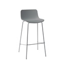 Sgabello da bar Milani Stay (Grigio scuro, Cromato)