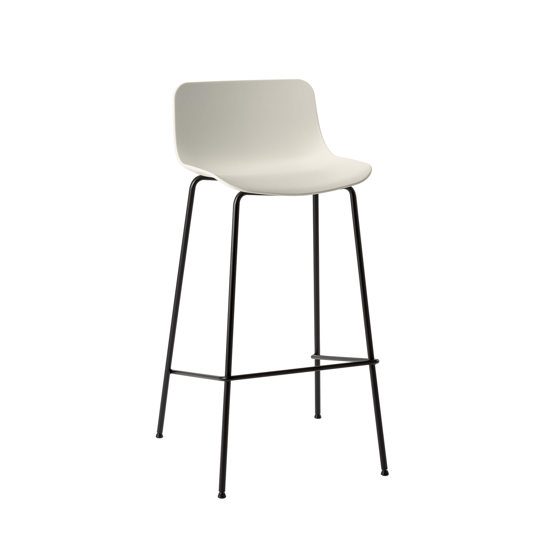 Image of Bar Hocker Milani Stay, Weiss/Schwarz ohne Armlehnen, Neu, Tresenhocker - Praktisch & Komfortabel
