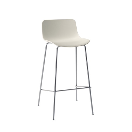 Bar Hocker Milani Stay (Weiss, Verchromt)