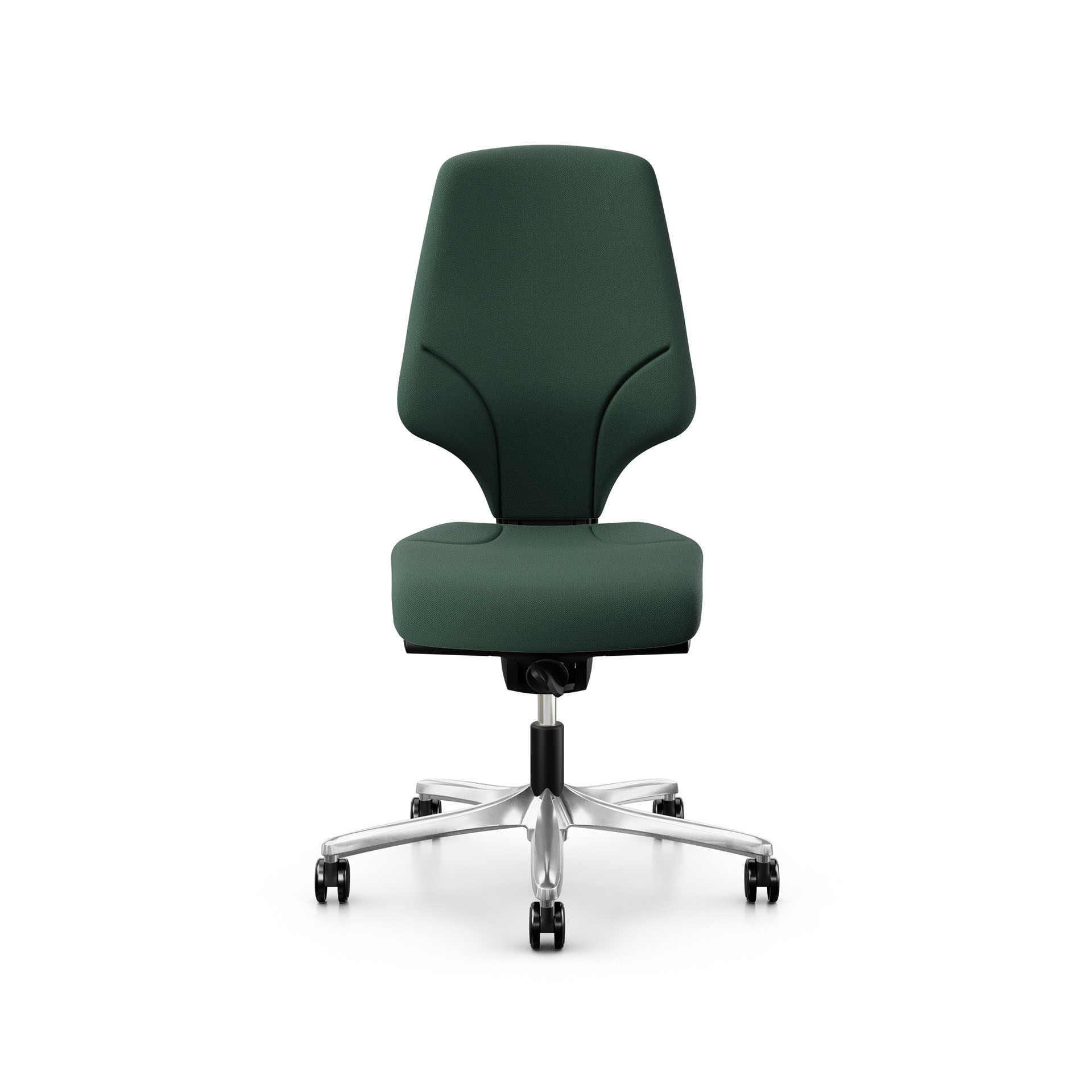 Sedia girevole Giroflex 64-3578 (Verde scuro, Nuovo, Cromato, senza braccioli)