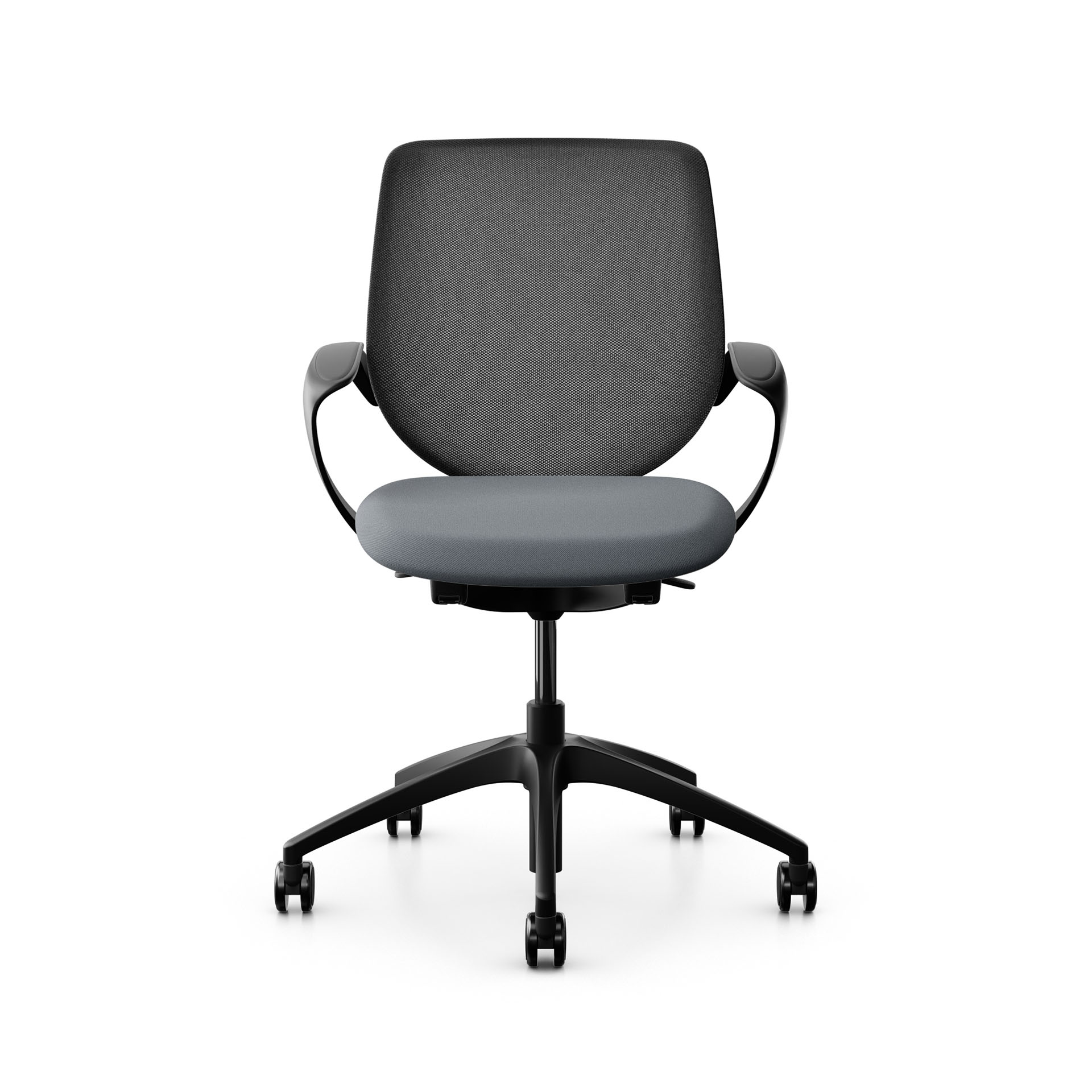 Image of Bürostuhl Giroflex 313 mit Netz-Rückenlehne, mit Fixarmlehnen Grau/Schwarz, Neu