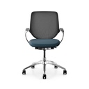 Bürostuhl Giroflex 313 (Blau, Verchromt, mit Netz-Rückenlehne)