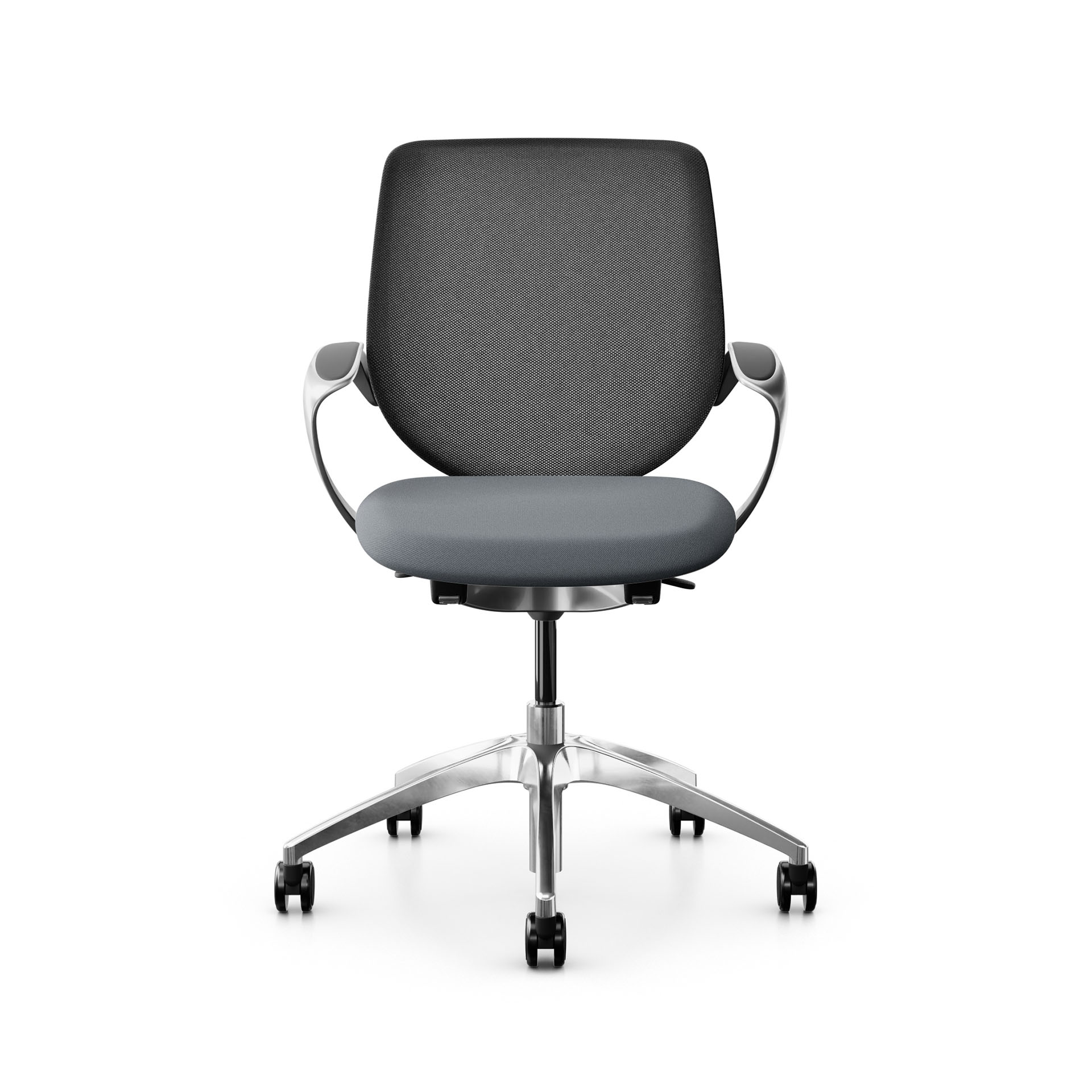Image of Bürostuhl Giroflex 313 mit Netz-Rückenlehne, mit Fixarmlehnen Grau/Verchromt, Neu
