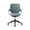 Bürostuhl Giroflex 313 (Hellblau, Schwarz, mit Polster-Rückenlehne)