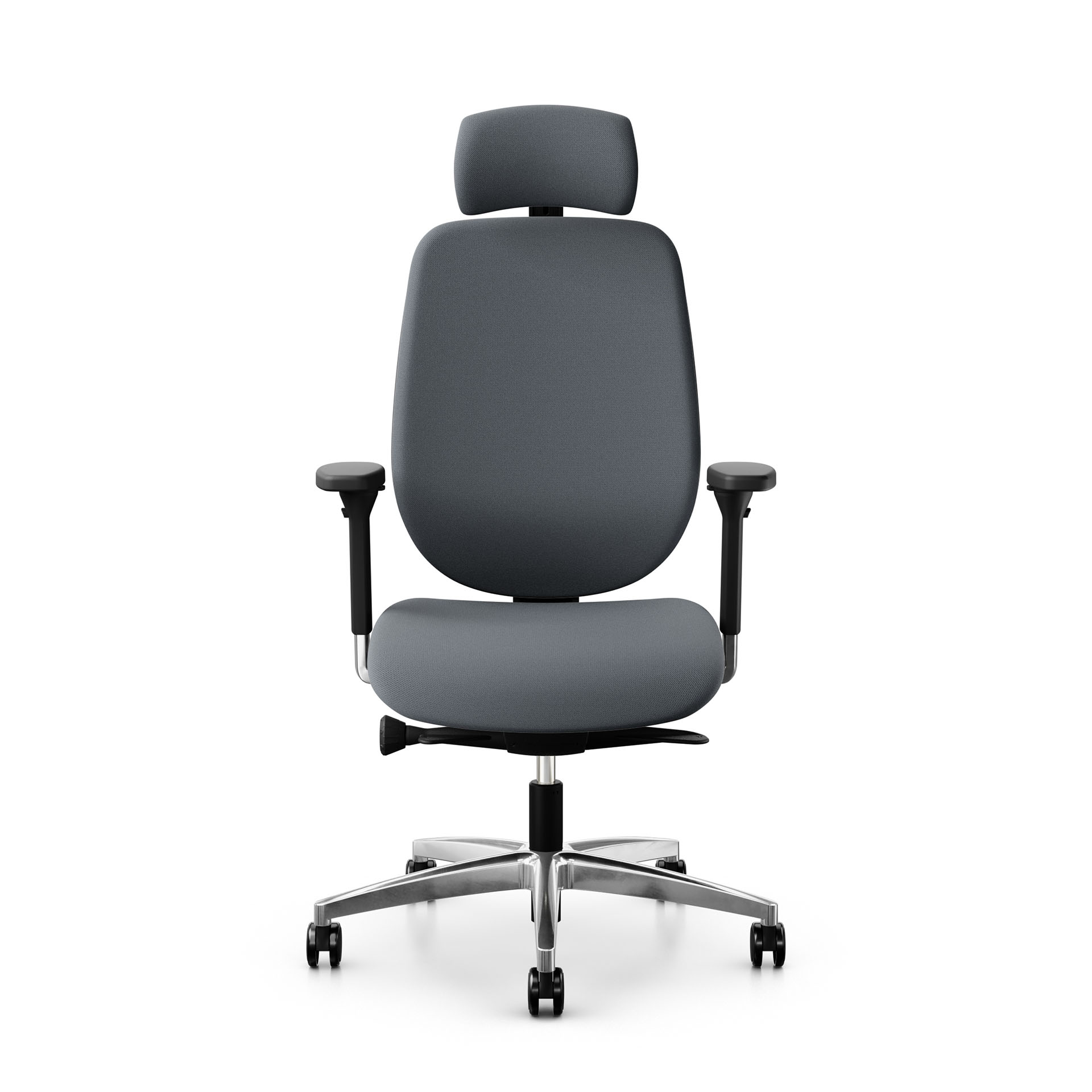 Image of Bürostuhl Giroflex 353 mit Kopfstütze & mit 4D Armlehnen Grau/Verchromt, Neu, Ergonomischer Stuhl - ideal für flexibles Arbeiten