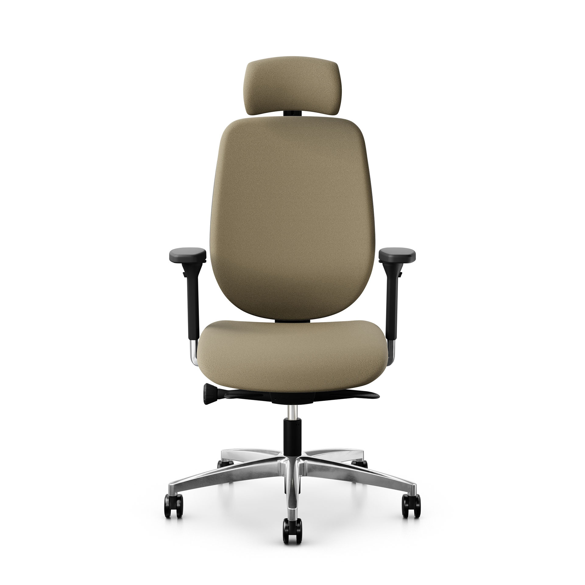 Image of Bürostuhl Giroflex 353 mit Kopfstütze & mit 4D Armlehnen Hellbraun/Verchromt, Neu, Ergonomischer Stuhl - ideal für flexibles Arbeiten