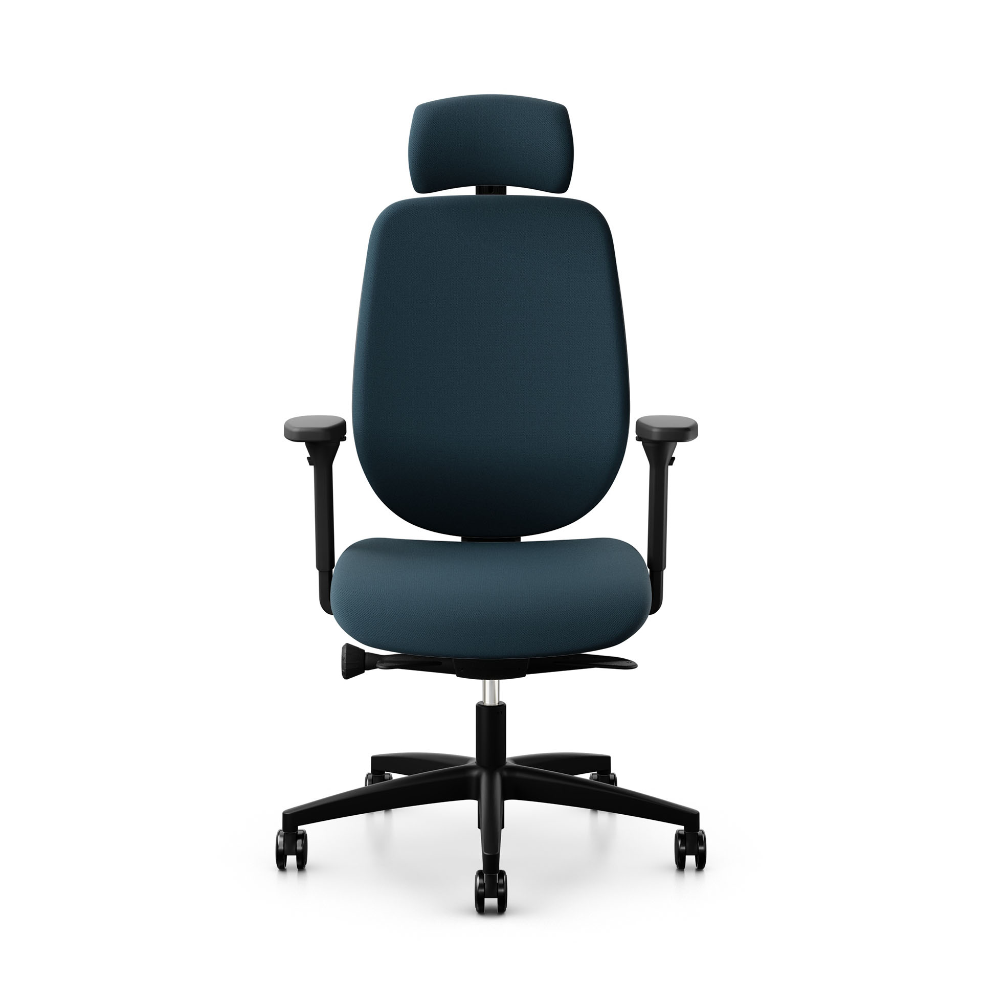 Image of Bürostuhl Giroflex 353 mit Kopfstütze & mit 4D Armlehnen Blau/Schwarz, Neu, Ergonomischer Stuhl - ideal für flexibles Arbeiten