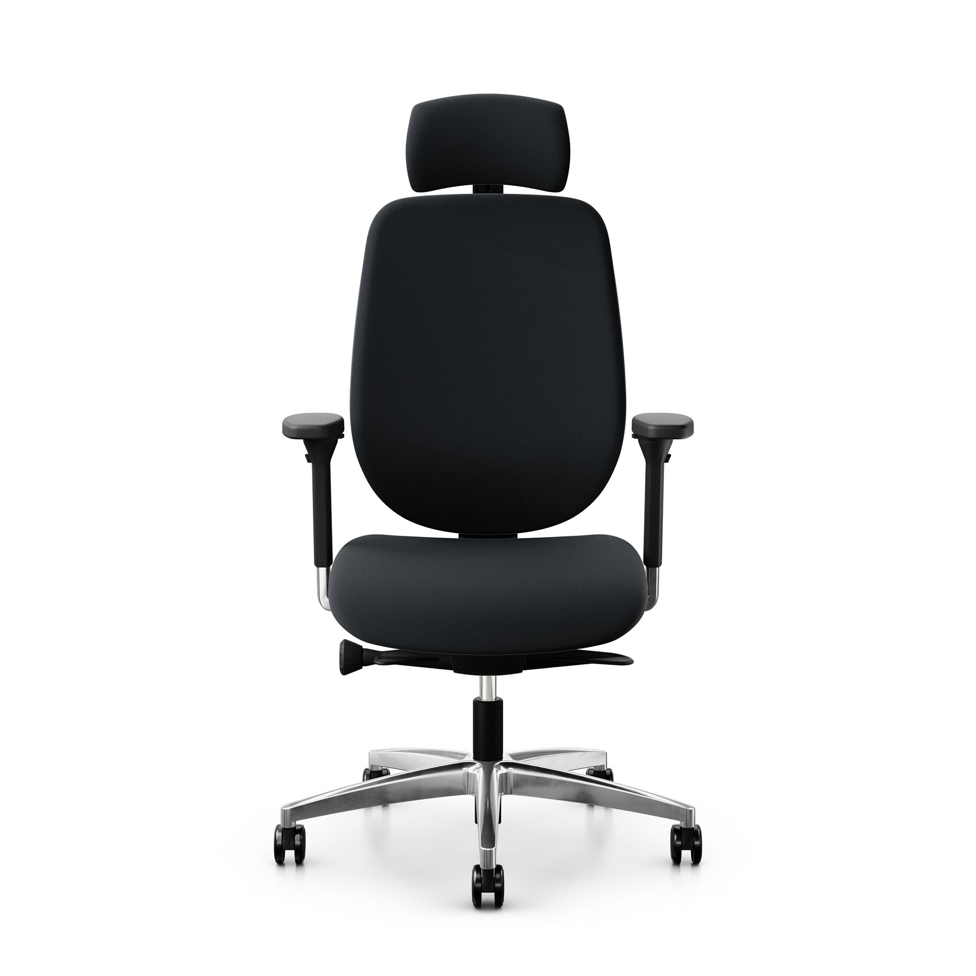 Image of Bürostuhl Giroflex 353 mit Kopfstütze & mit 4D Armlehnen Schwarz/Verchromt, Neu, Ergonomischer Stuhl - ideal für flexibles Arbeiten