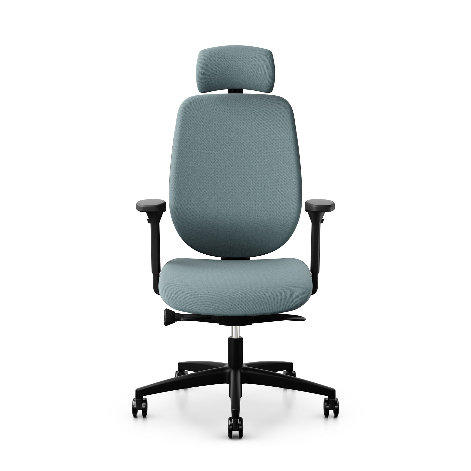 Image of Bürostuhl Giroflex 353 mit Kopfstütze & mit 4D Armlehnen Hellblau/Schwarz, Neu, Ergonomischer Stuhl - ideal für flexibles Arbeiten