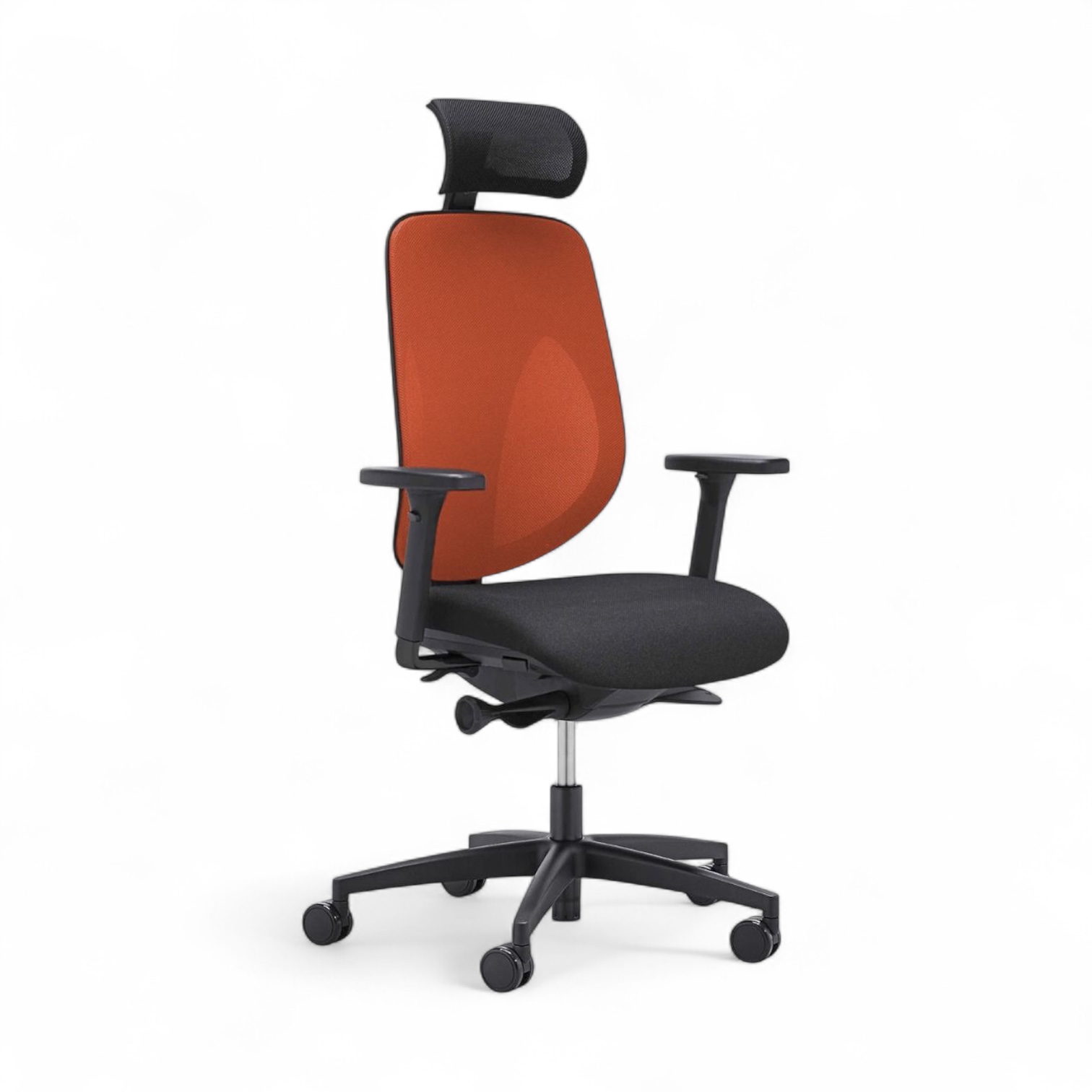 Image of Bürostuhl Giroflex 353-4029 mit Kopfstütze & mit 2D Armlehnen Orange/Schwarz, Neu, Ergonomischer Stuhl - ideal für flexibles Arbeiten