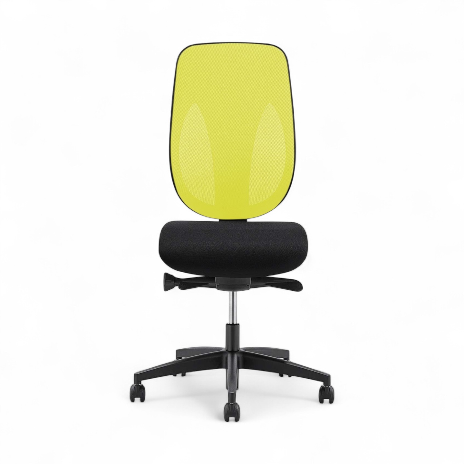 Siège de travail  Giroflex 353-4029 sans appui-tête & sans accoudoirs Jaune/Noir, Nouveau, Chaise ergonomique - idéale pour un travail flexible