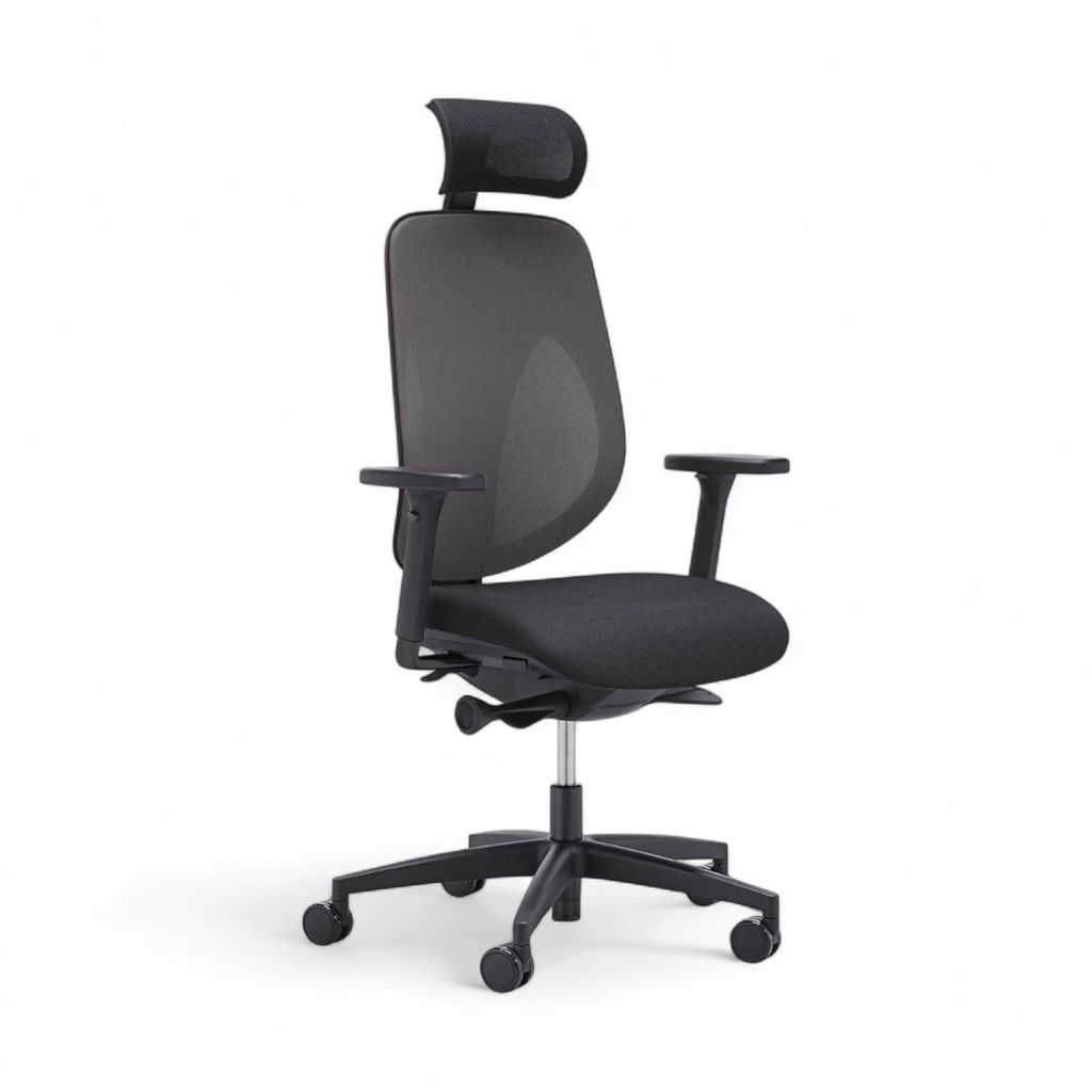 Bürostuhl Giroflex 353-4029 (Grau, Neu, mit 2D Armlehnen, mit Kopfstütze)