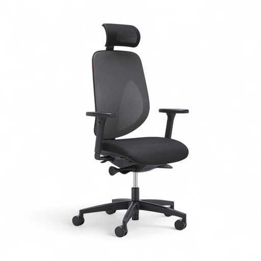 Bürostuhl Giroflex 353-4029 (Grau, Neu, mit 2D Armlehnen, mit Kopfstütze)
