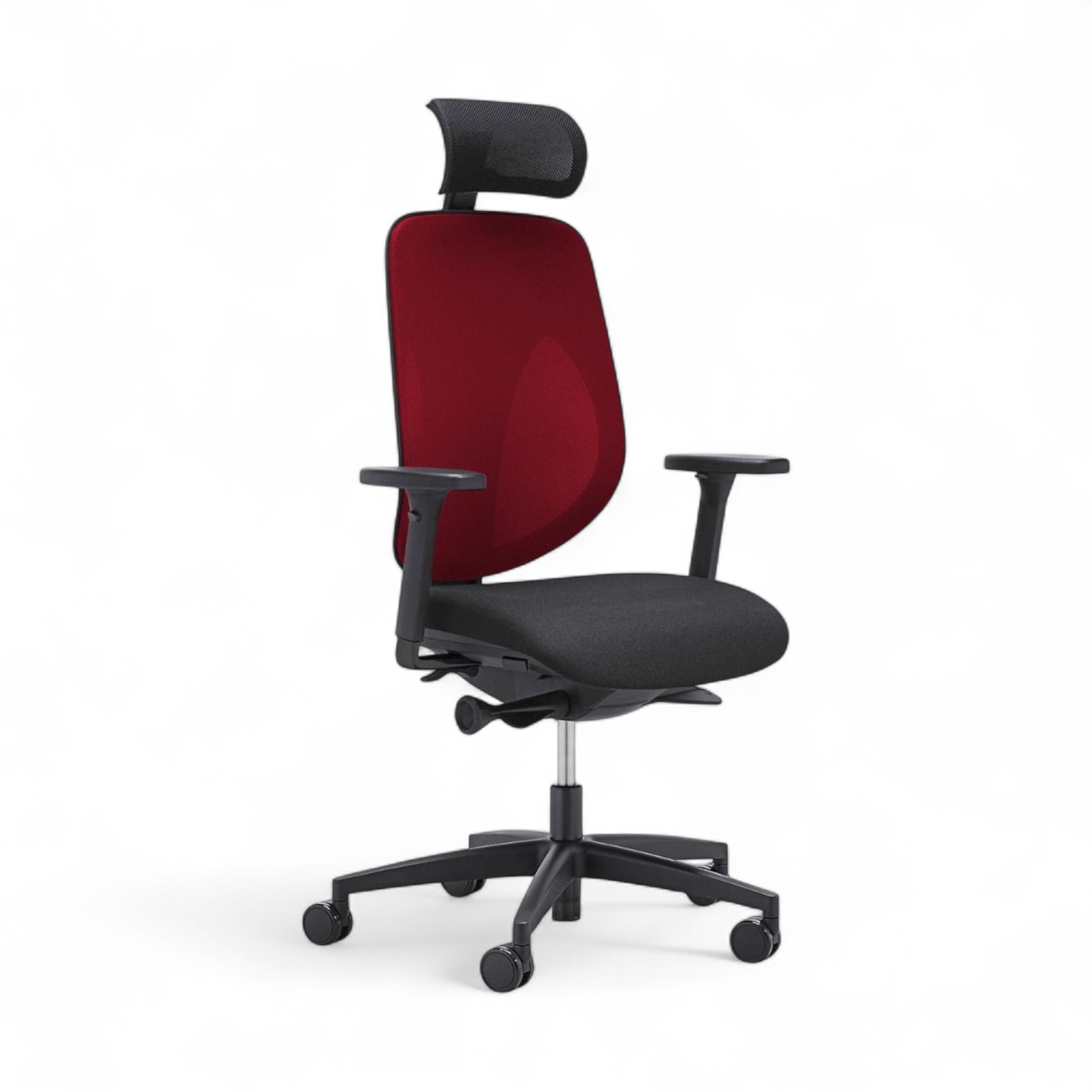 Image of Bürostuhl Giroflex 353-4029 mit Kopfstütze & mit 2D Armlehnen Rot/Schwarz, Neu, Ergonomischer Stuhl - ideal für flexibles Arbeiten