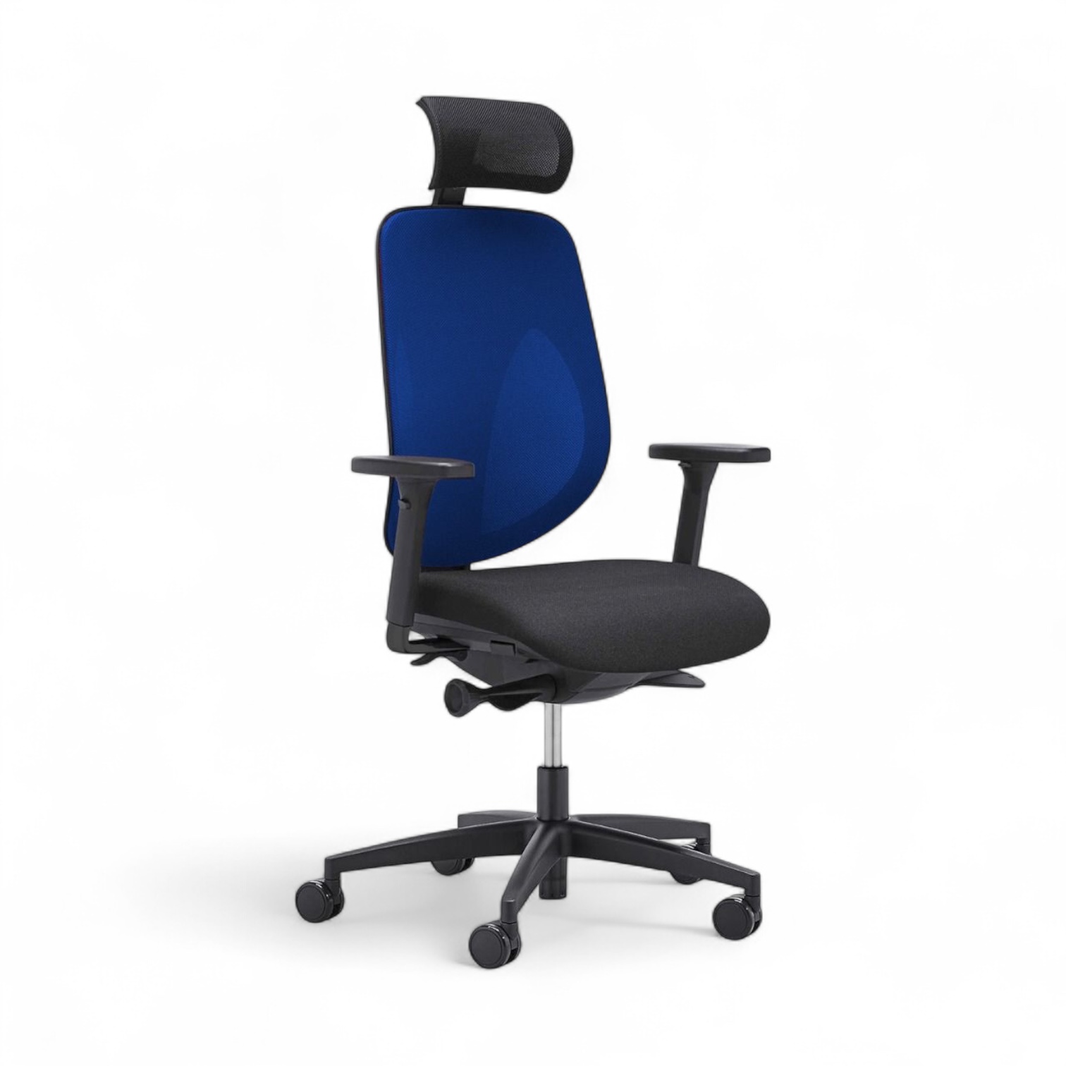 Image of Bürostuhl Giroflex 353-4029 mit Kopfstütze & mit 2D Armlehnen Blau/Schwarz, Neu, Ergonomischer Stuhl - ideal für flexibles Arbeiten