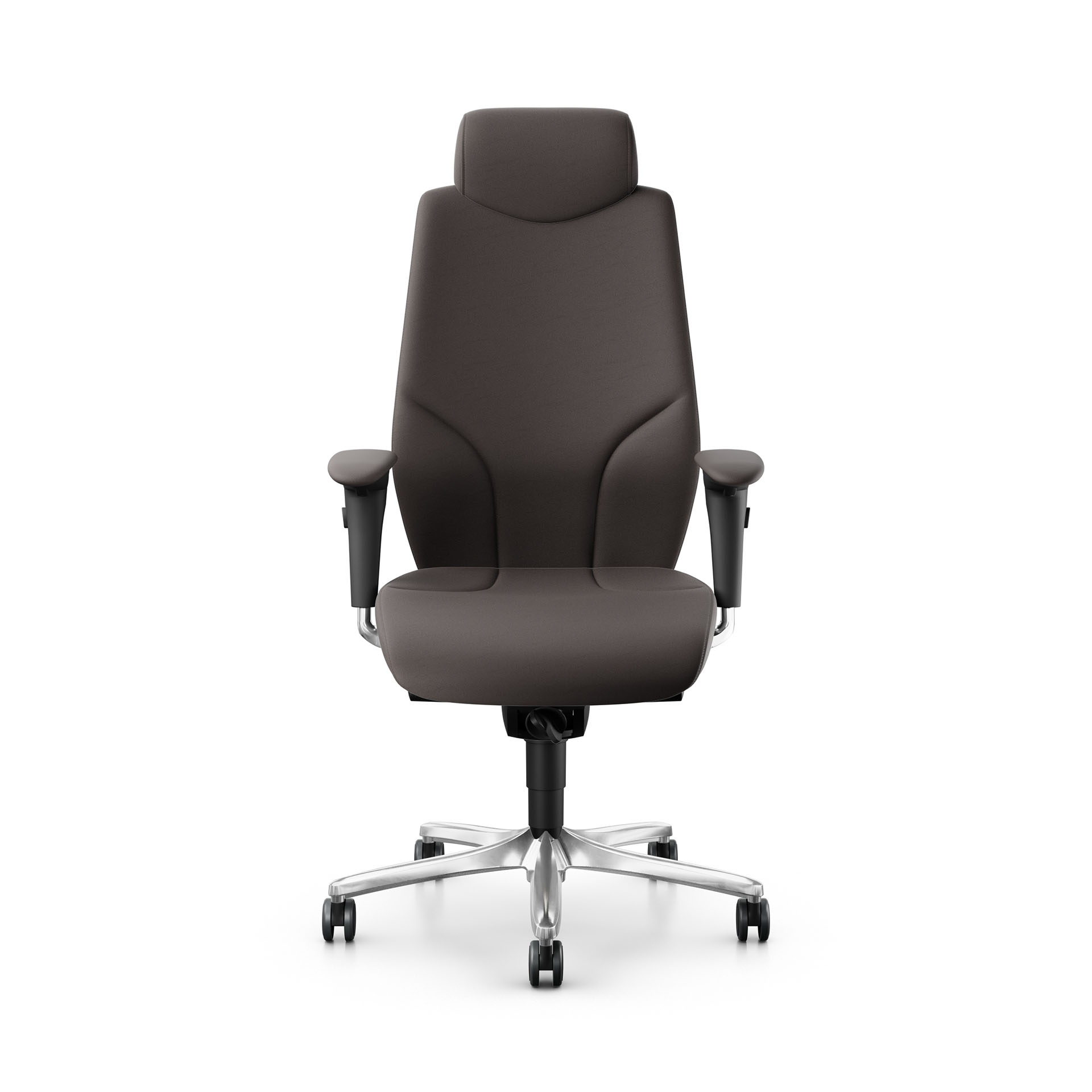 Image of Leder Chefsessel Giroflex 64-9778 mit 4D Armlehnen, Dunkelbraun/Verchromt, Neu, Ergonomischer Stuhl - ideal für flexibles Arbeiten