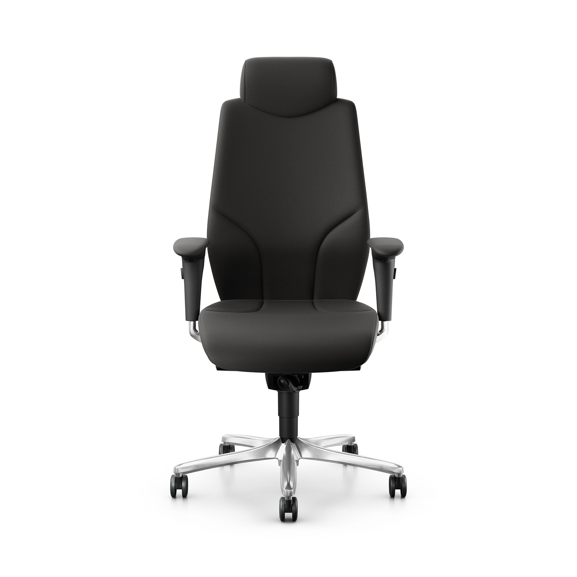 Image of Leder Chefsessel Giroflex 64-9778 mit 4D Armlehnen, Schwarz/Verchromt, Neu, Ergonomischer Stuhl - ideal für flexibles Arbeiten