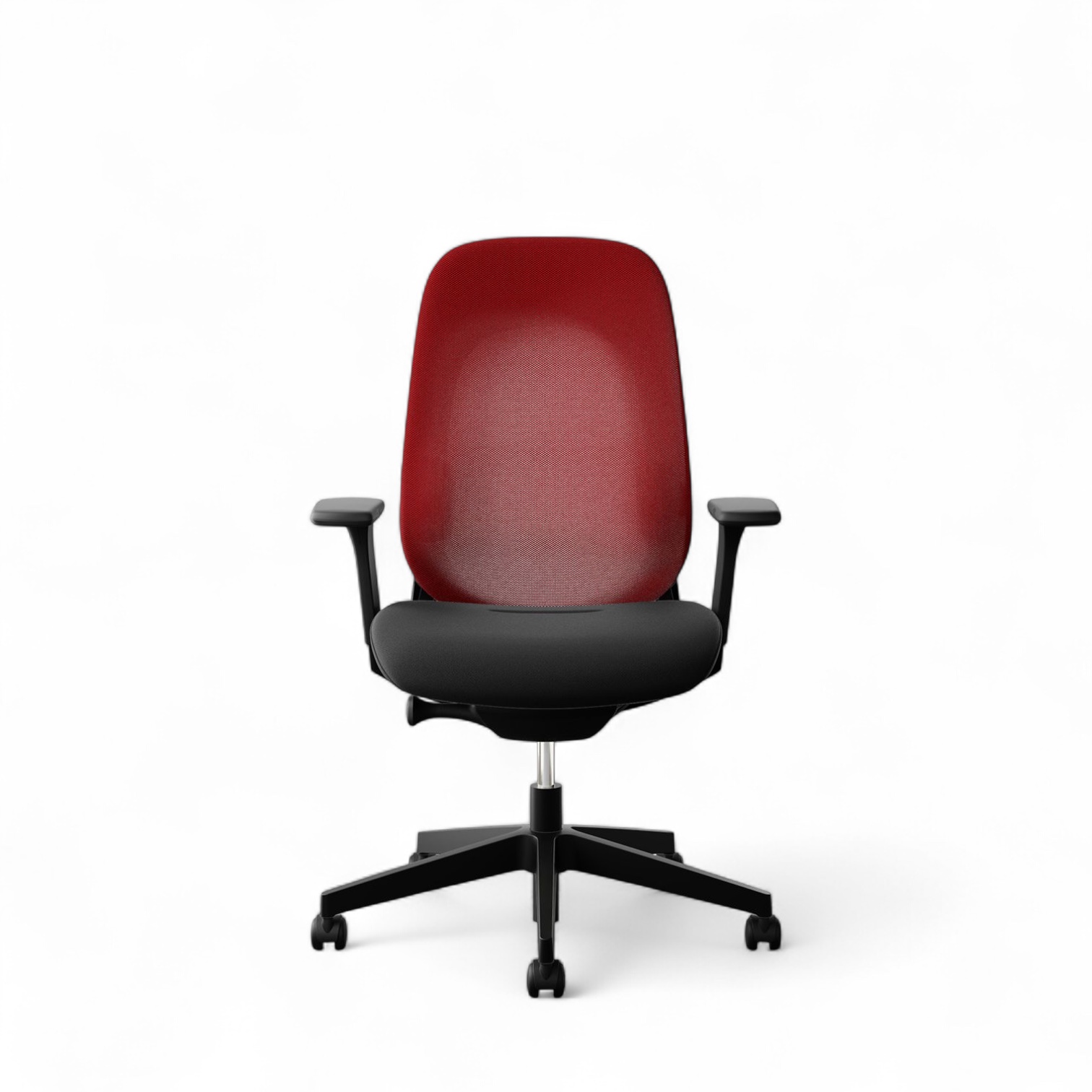 Fauteuil pivotant Giroflex 40-4049 avec accoudoirs 3D, Rouge/Noir, Nouveau, Chaise ergonomique - idéale pour un travail flexible