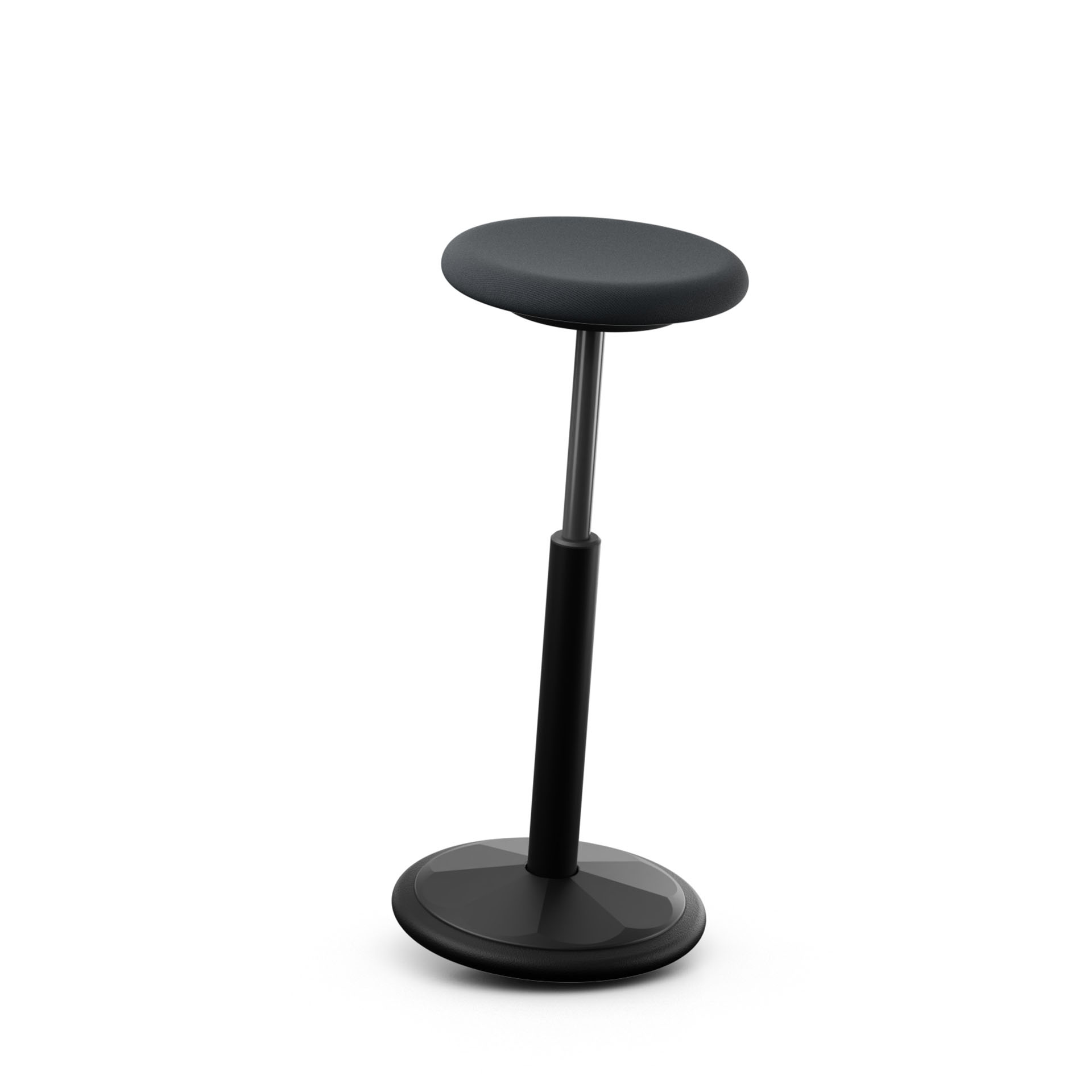 Assis-debout Giroflex 10-2020 Noir/Noir, Caoutchouc, Assise dynamique - optimale pour une assise saine
