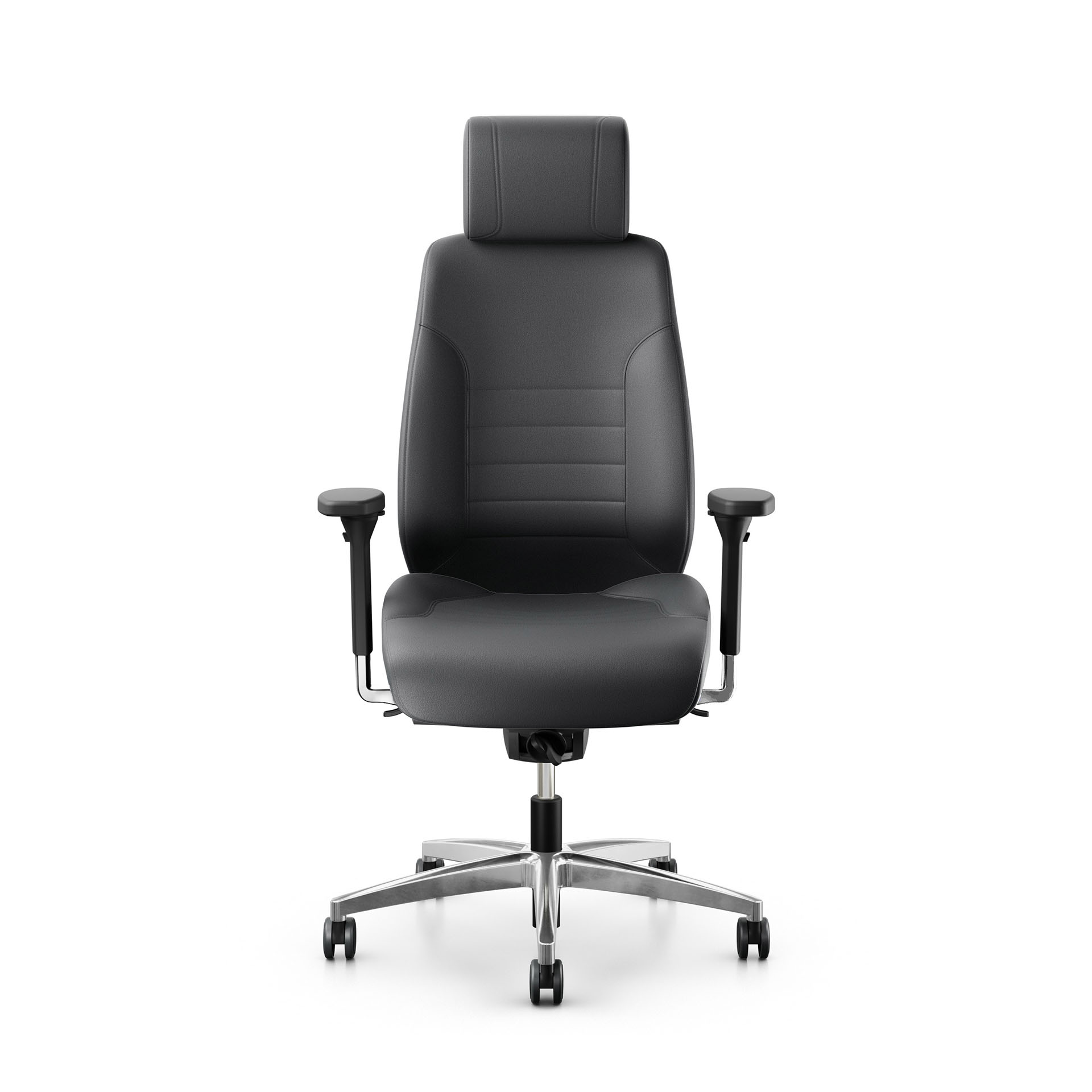 Image of 24h Bürostuhl Giroflex 60 mit Kopfstütze & mit 4D Armlehnen Grau/Verchromt, Neu, Ergonomischer Stuhl - ideal für flexibles Arbeiten
