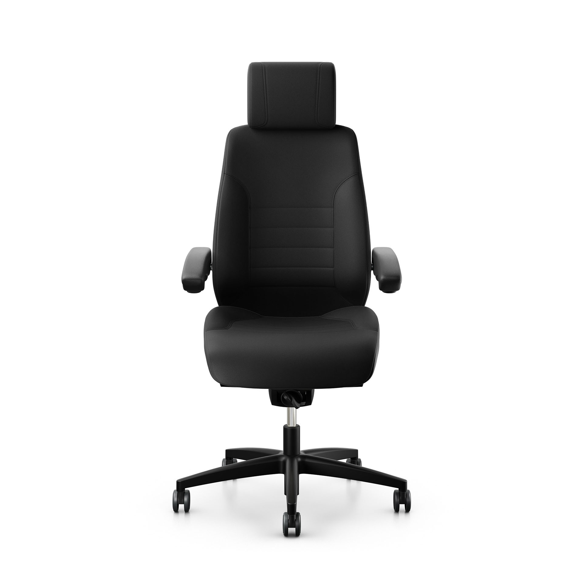 Image of 24h Bürostuhl Giroflex 60 mit Kopfstütze & mit klappbaren Armlehnen Schwarz/Schwarz, Neu, Ergonomischer Stuhl - ideal für flexibles Arbeiten