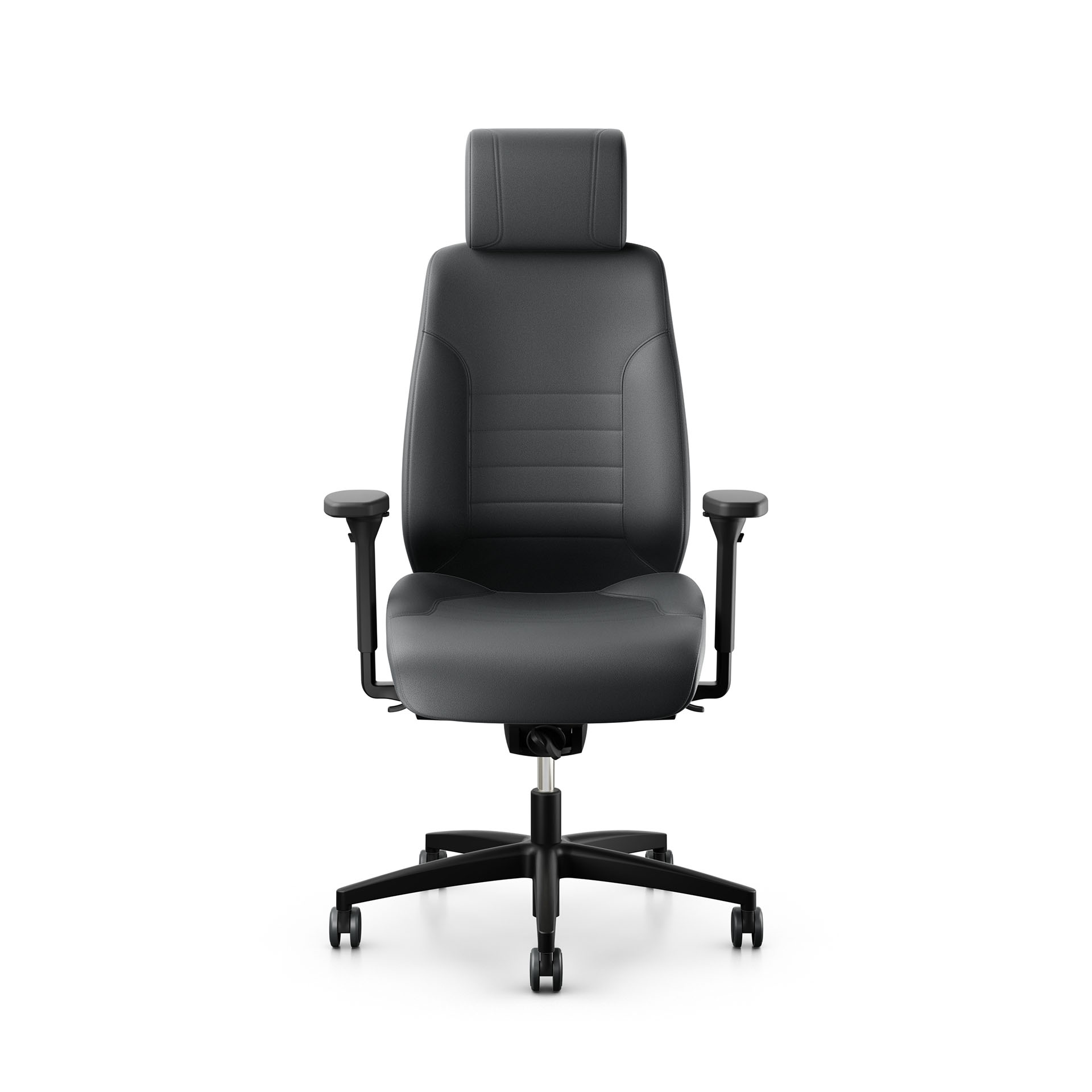 Image of 24h Bürostuhl Giroflex 60 mit Kopfstütze & mit 4D Armlehnen Grau/Schwarz, Neu, Ergonomischer Stuhl - ideal für flexibles Arbeiten