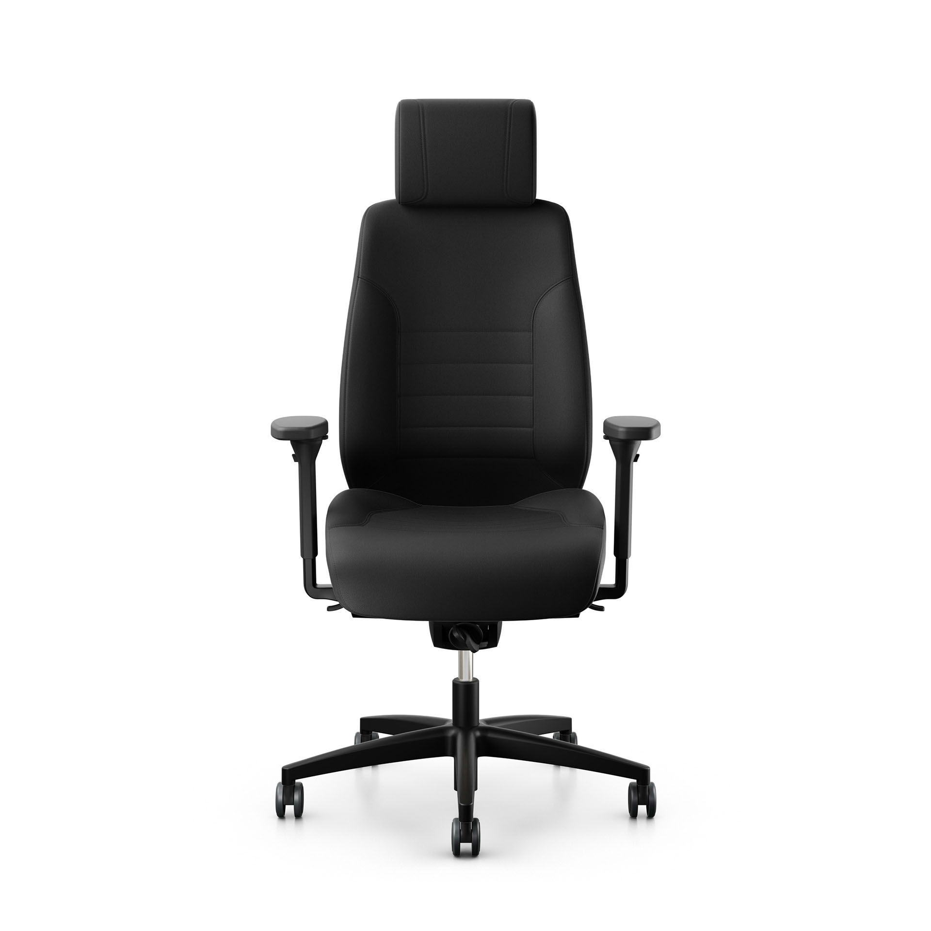 Image of 24h Bürostuhl Giroflex 60 mit Kopfstütze & mit 4D Armlehnen Schwarz/Schwarz, Neu, Ergonomischer Stuhl - ideal für flexibles Arbeiten
