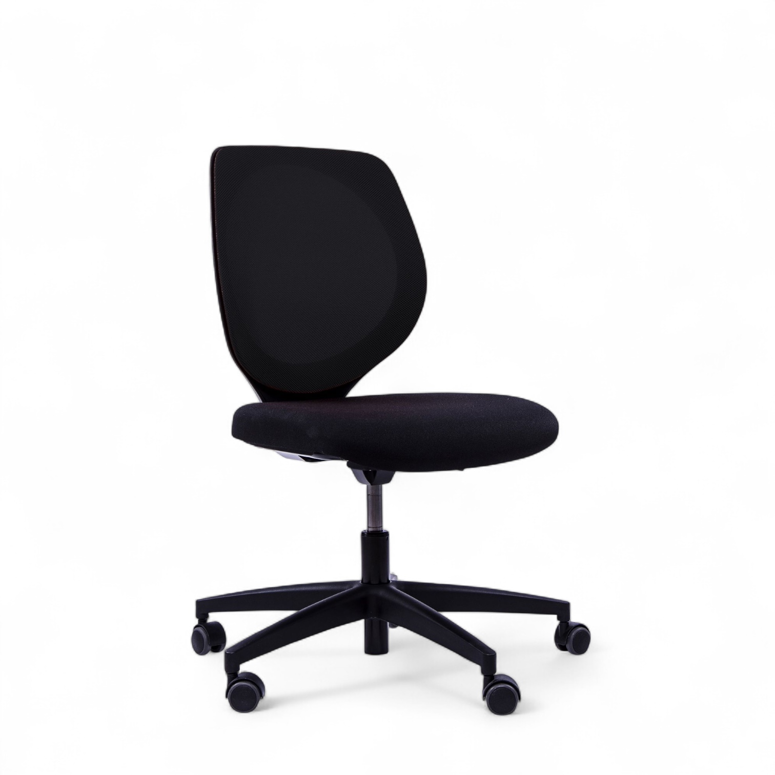 Image of Konferenzstuhl höhenverstellbar Giroflex 353-3018 mit Hartbodenrollen ohne Armlehnen, Schwarz/Schwarz, Neu - Ergonomisch & Höhenverstellbar