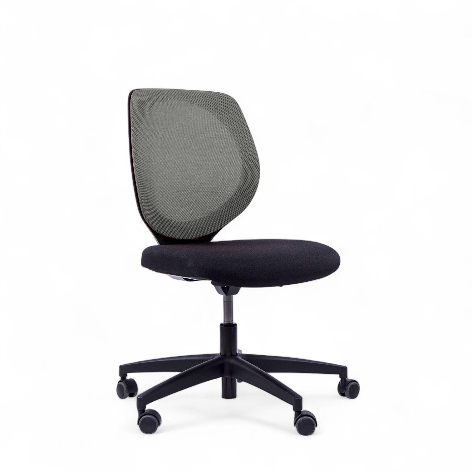 Image of Konferenzstuhl höhenverstellbar Giroflex 353-3018 mit Hartbodenrollen ohne Armlehnen, Grau/Schwarz, Neu - Ergonomisch & Höhenverstellbar