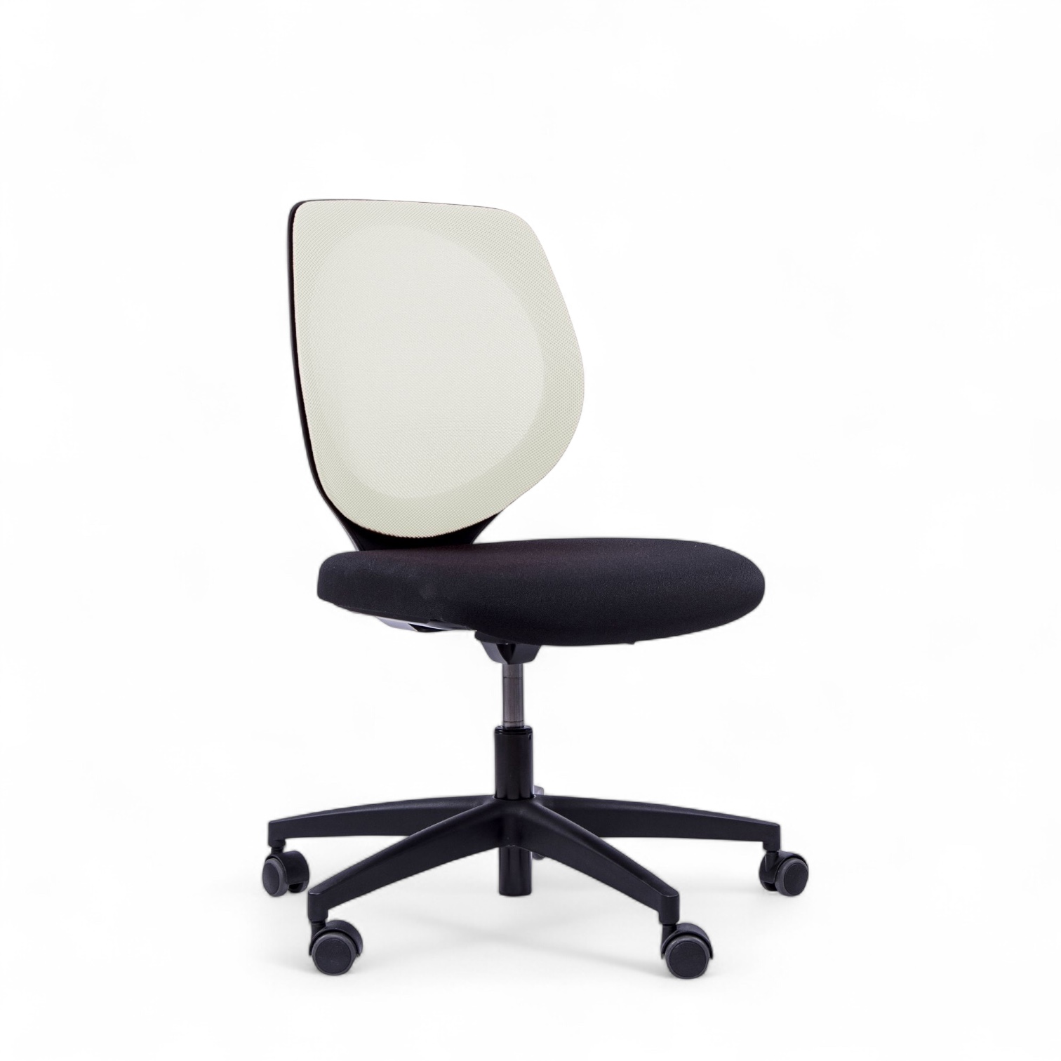 Image of Konferenzstuhl höhenverstellbar Giroflex 353-3018 mit Hartbodenrollen ohne Armlehnen, Weiss/Schwarz, Neu - Ergonomisch & Höhenverstellbar