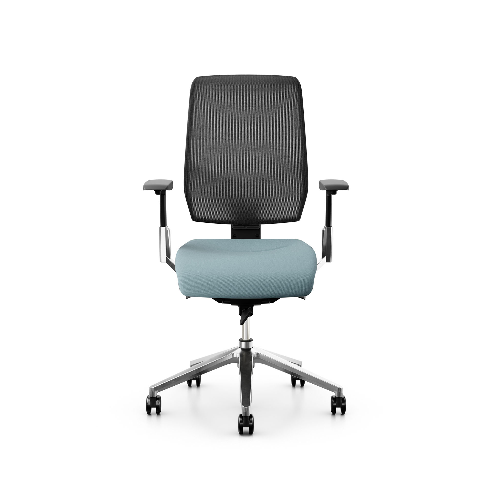 Image of Bürostuhl Giroflex 68-3519 mit 3D Armlehnen, Hellblau/Verchromt, Neu, Ergonomischer Stuhl - ideal für flexibles Arbeiten