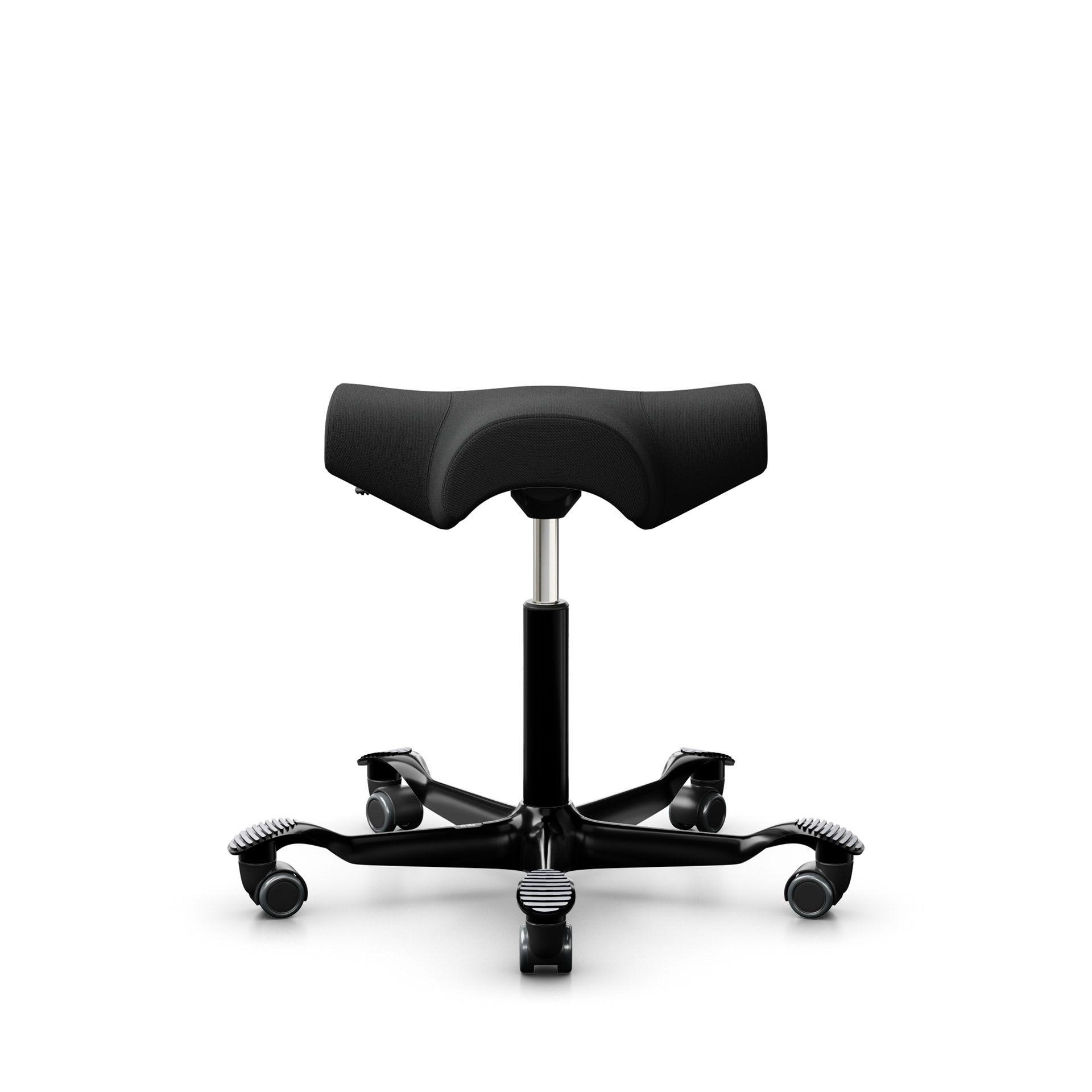 Image of Sattelhocker HAG Capisco 8105 Schwarz/Schwarz, Hartbodenrollen, Dynamisches Sitzen - optimal für gesundes Sitzen