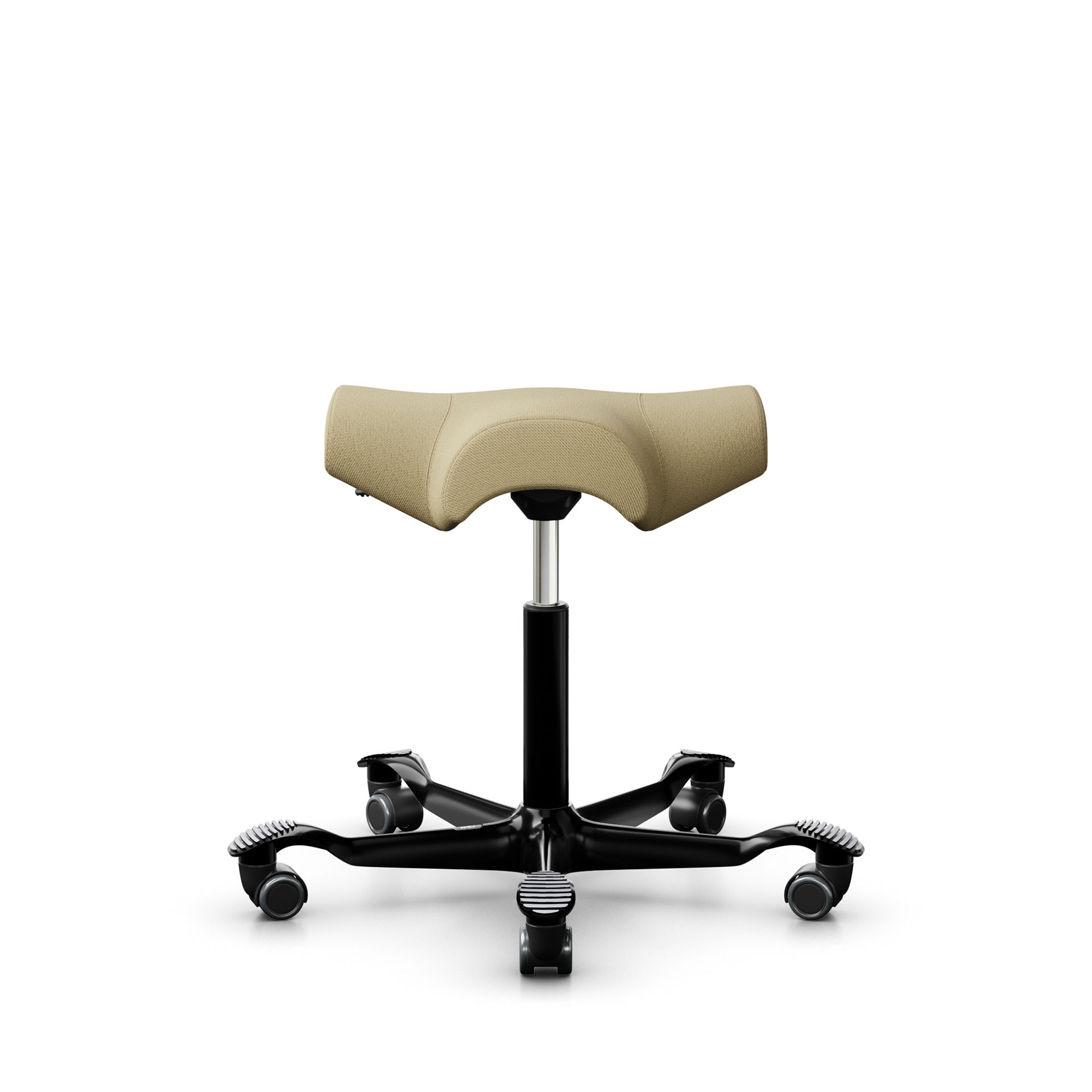 Image of Sattelhocker HAG Capisco 8105 Gelb/Schwarz, Hartbodenrollen, Dynamisches Sitzen - optimal für gesundes Sitzen
