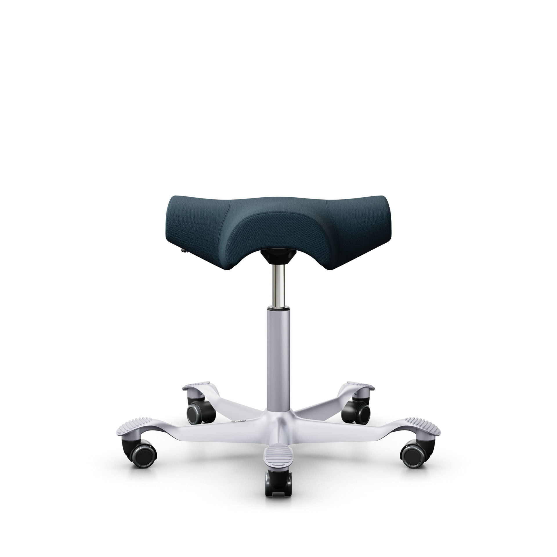 Image of Sattelhocker HAG Capisco 8105 Blau/Silbergrau, Hartbodenrollen, Dynamisches Sitzen - optimal für gesundes Sitzen