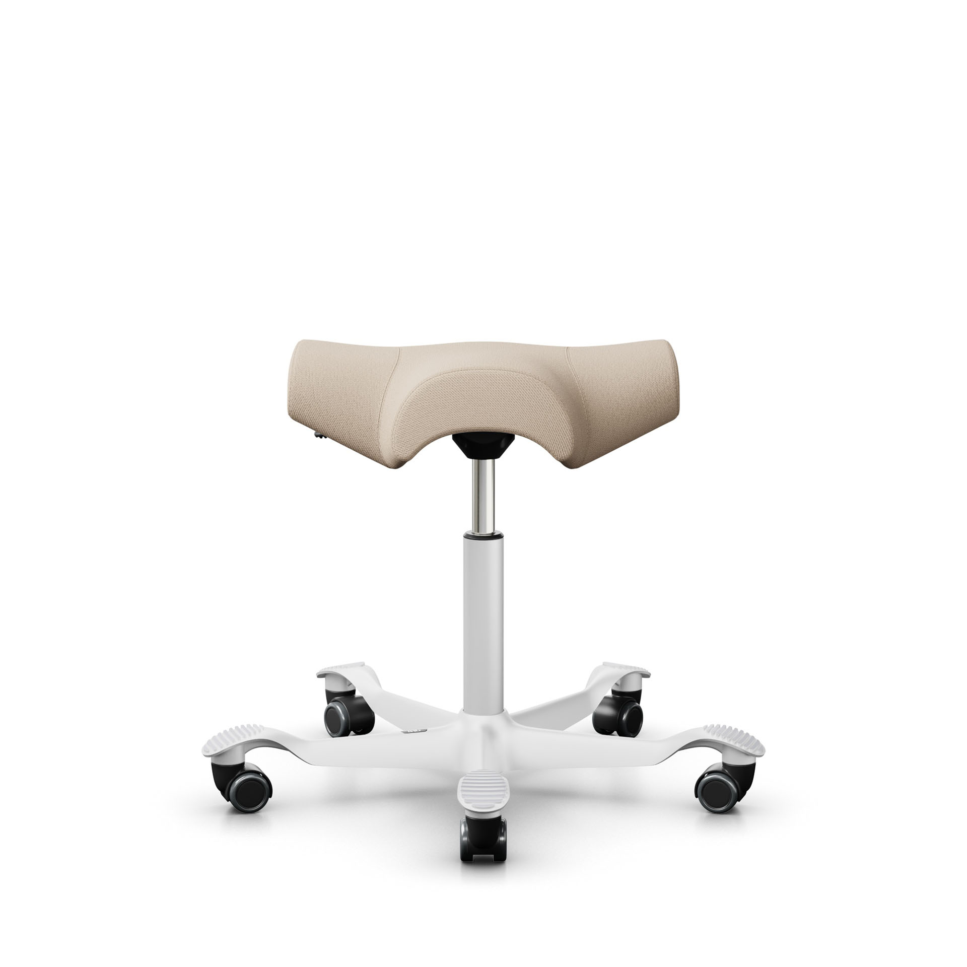 Image of Sattelhocker HAG Capisco 8105 Beige/Weiss, Hartbodenrollen, Dynamisches Sitzen - optimal für gesundes Sitzen