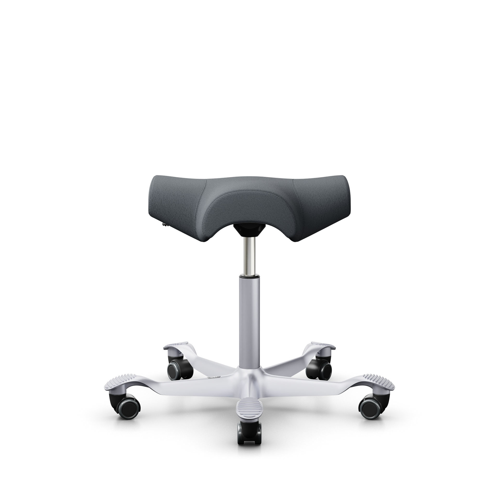 Image of Sattelhocker HAG Capisco 8105 Grau/Silbergrau, Hartbodenrollen, Dynamisches Sitzen - optimal für gesundes Sitzen
