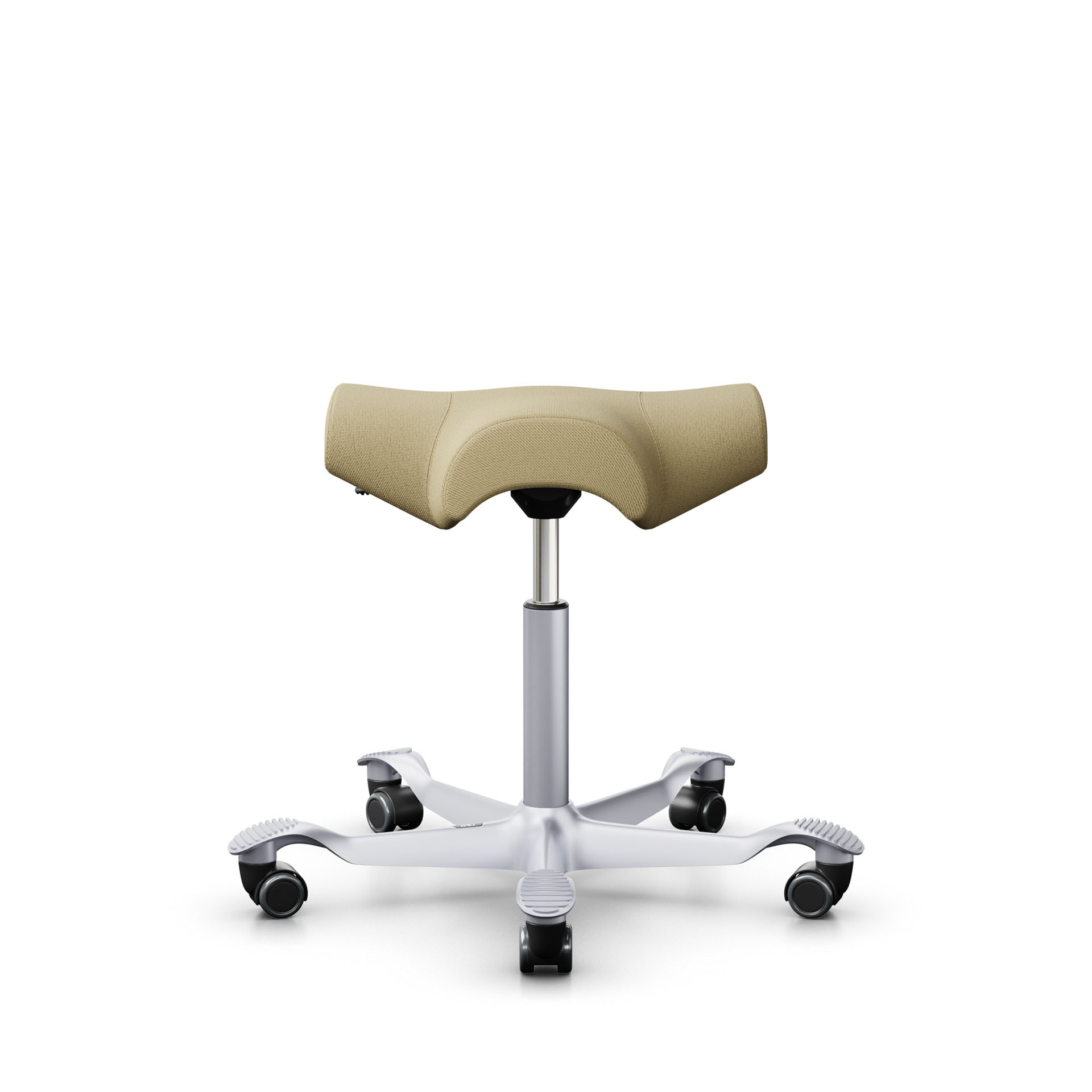 Image of Sattelhocker HAG Capisco 8105 Gelb/Silbergrau, Hartbodenrollen, Dynamisches Sitzen - optimal für gesundes Sitzen