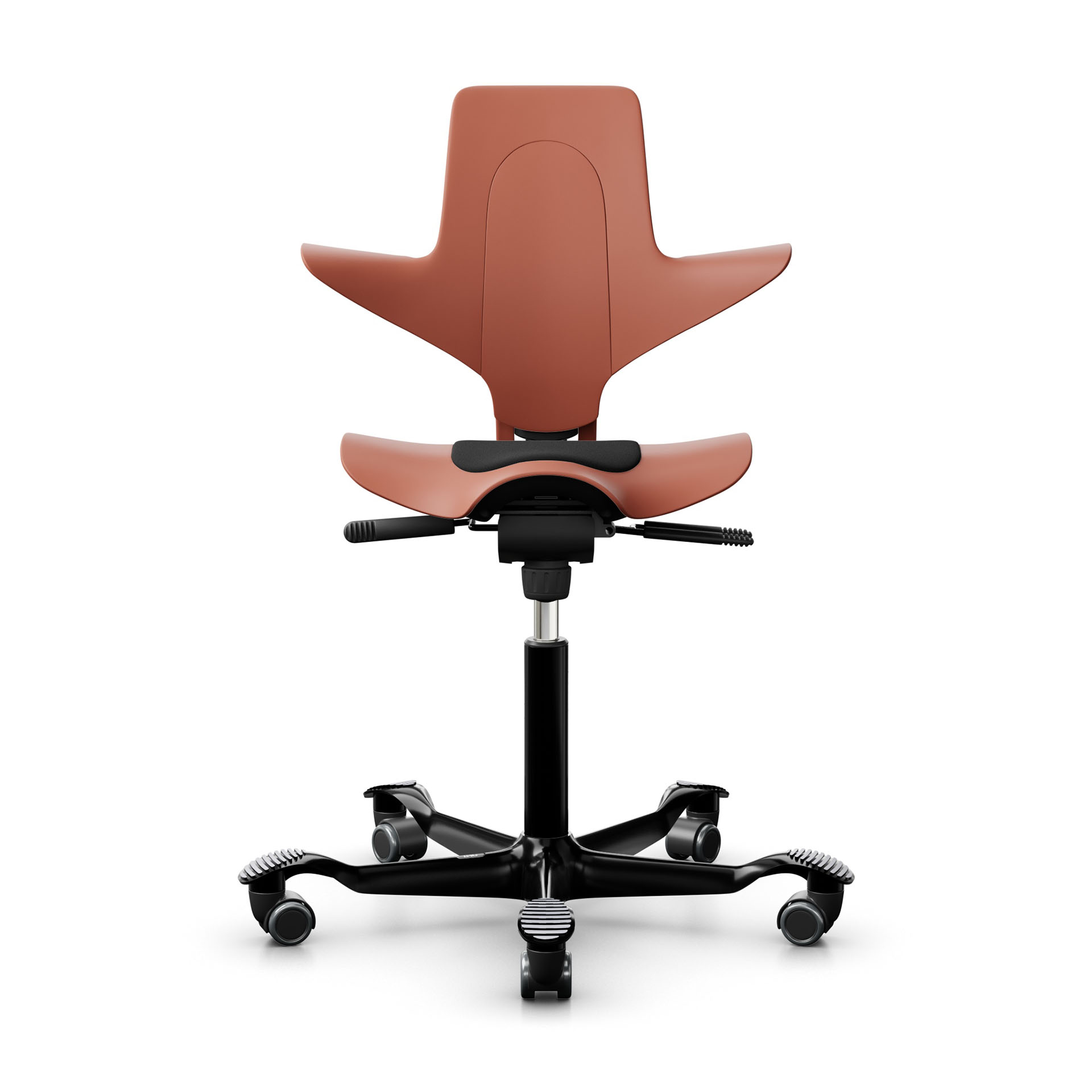Image of Sattelstuhl HAG Capisco Puls 8010 ohne Armlehnen, Rosa/Schwarz, Neu, Ergonomischer Stuhl - ideal für flexibles Arbeiten