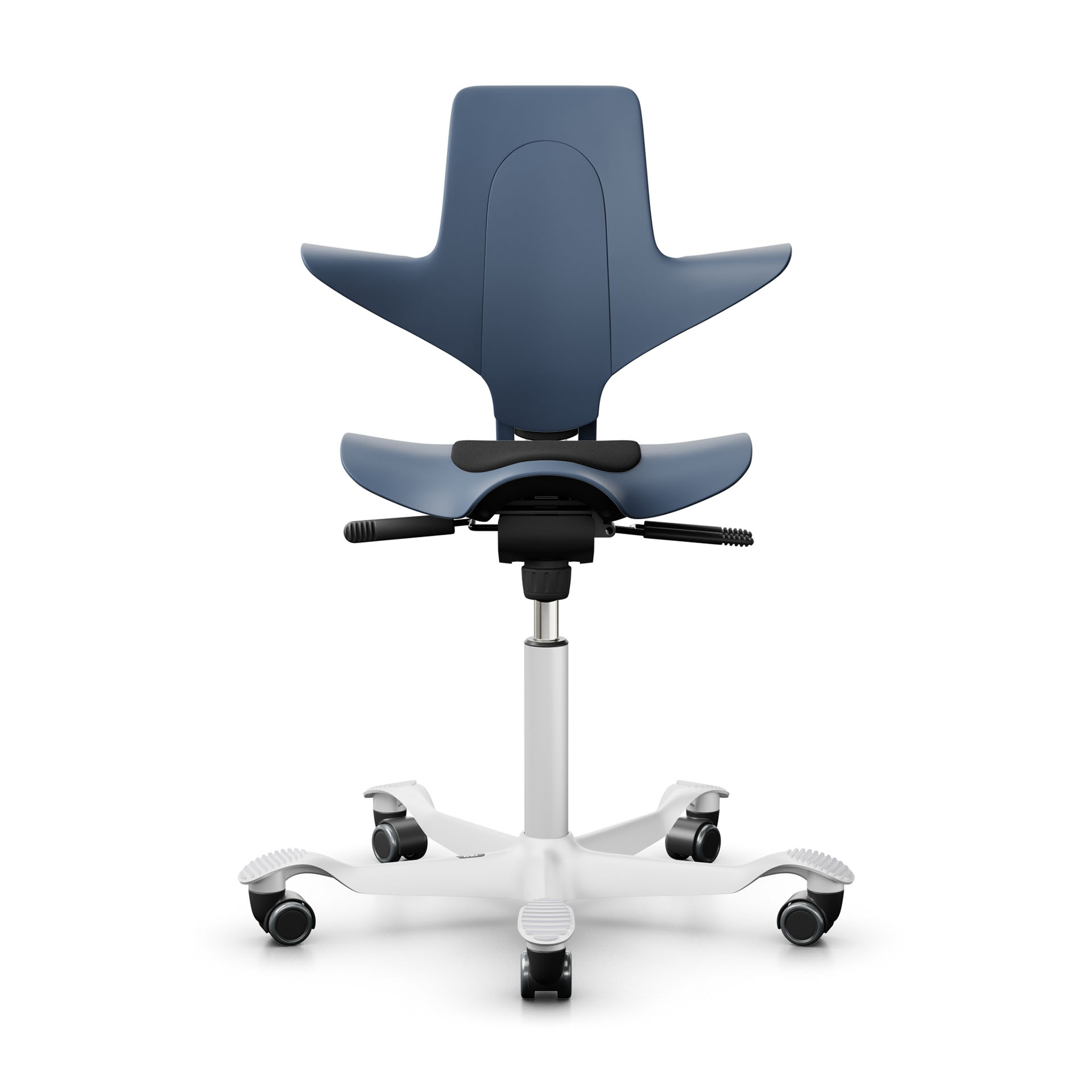 Image of Sattelstuhl HAG Capisco Puls 8010 ohne Armlehnen, Blau/Weiss, Neu, Ergonomischer Stuhl - ideal für flexibles Arbeiten