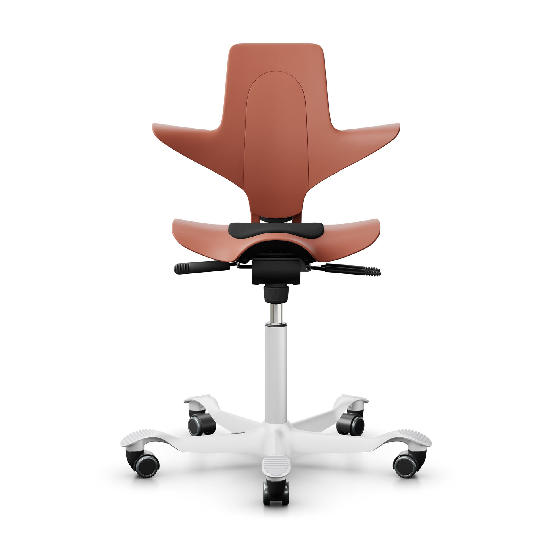 Image of Sattelstuhl HAG Capisco Puls 8010 ohne Armlehnen, Rosa/Weiss, Neu, Ergonomischer Stuhl - ideal für flexibles Arbeiten