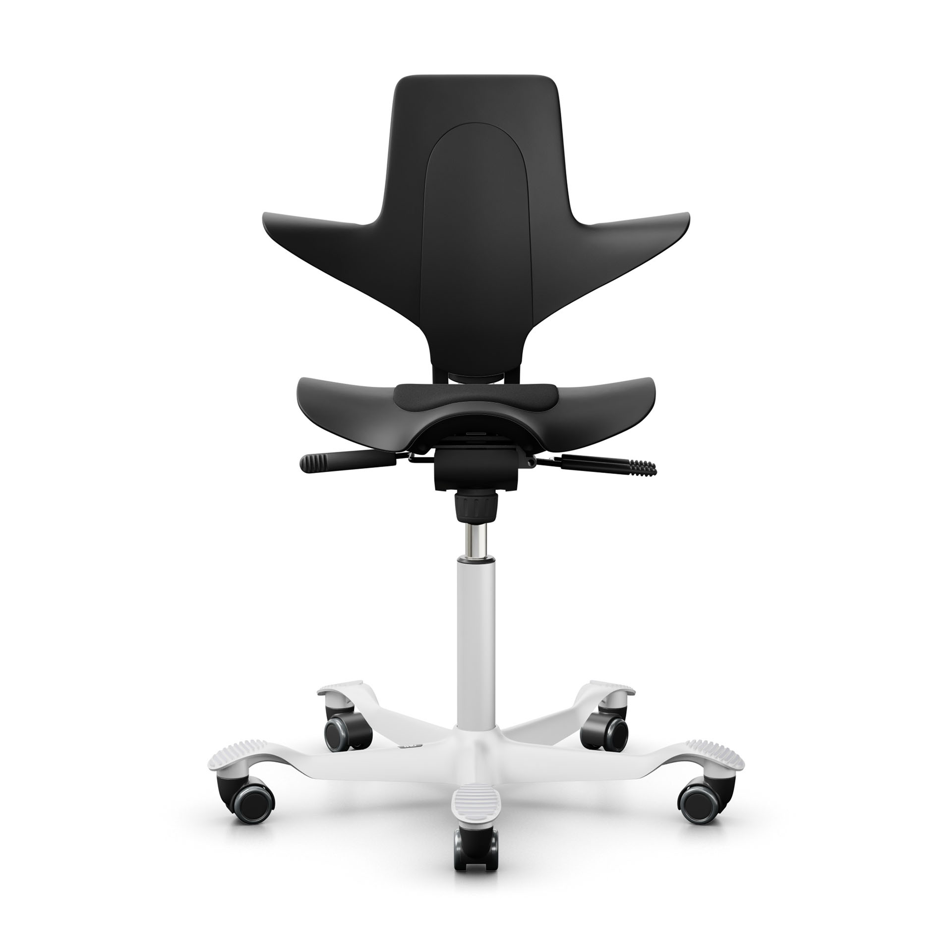 Image of Sattelstuhl HAG Capisco Puls 8010 ohne Armlehnen, Schwarz/Weiss, Neu, Ergonomischer Stuhl - ideal für flexibles Arbeiten