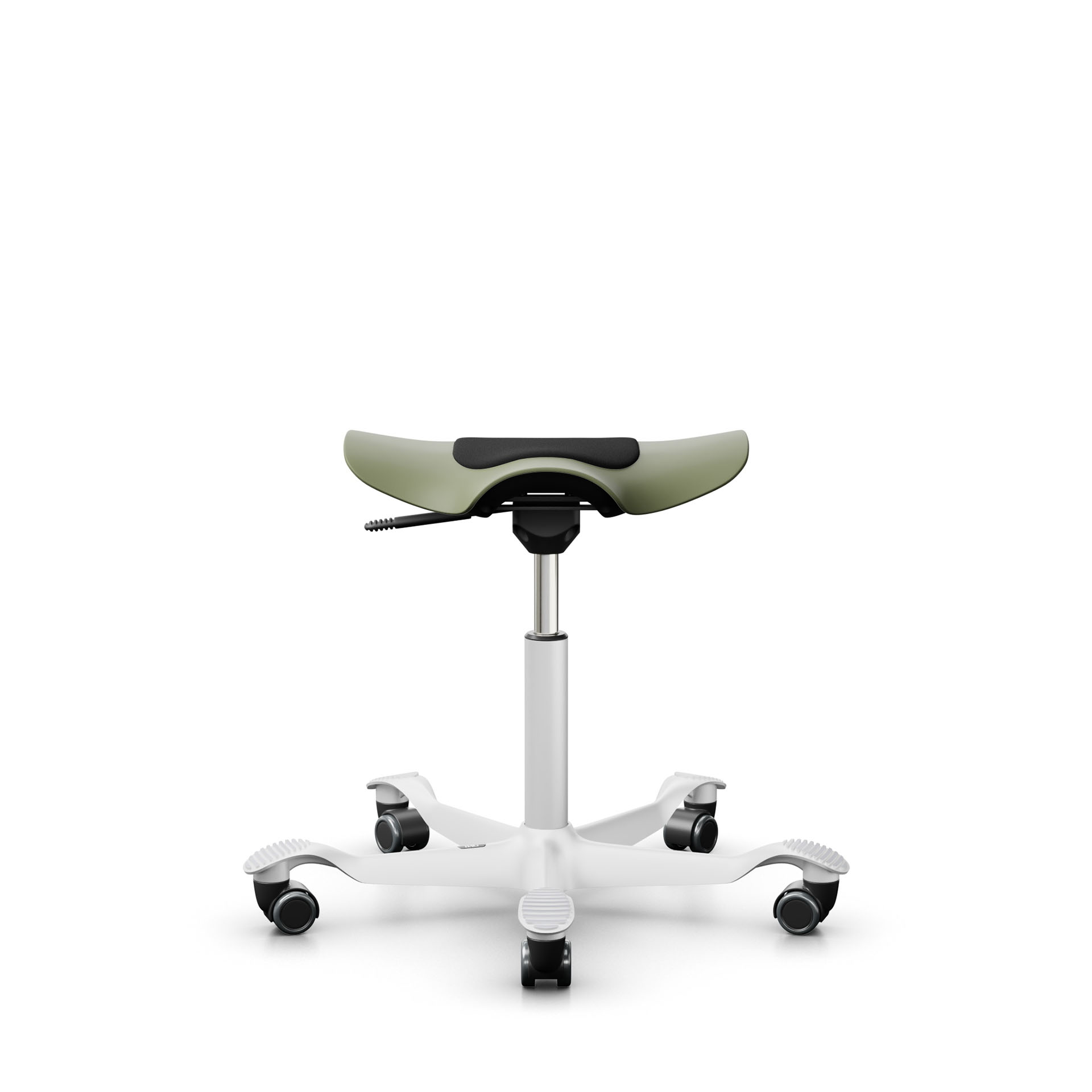 Image of Sattelhocker HAG Capisco Puls 8001 Grün/Weiss, Hartbodenrollen, Dynamisches Sitzen - optimal für gesundes Sitzen