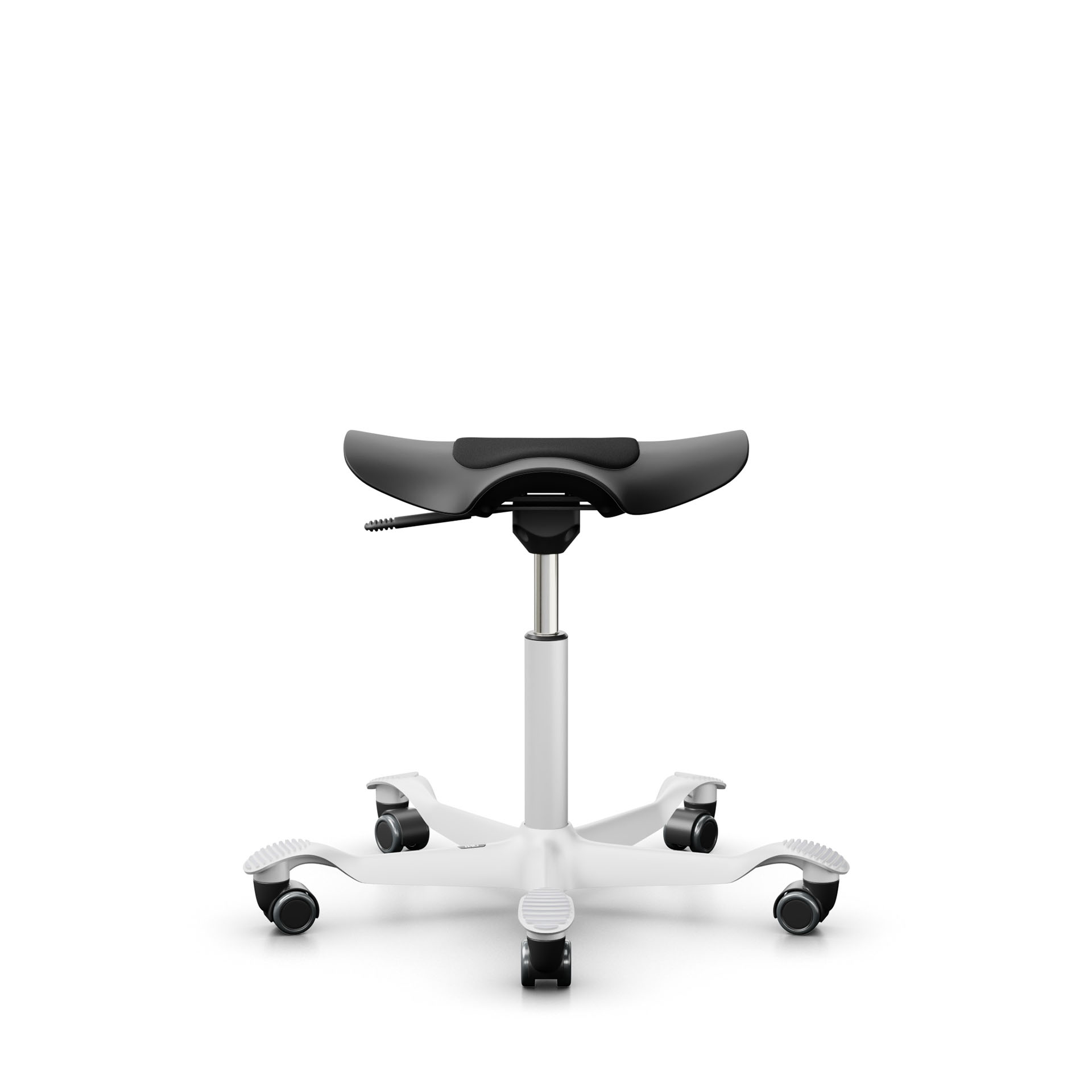 Image of Sattelhocker HAG Capisco Puls 8001 Schwarz/Weiss, Hartbodenrollen, Dynamisches Sitzen - optimal für gesundes Sitzen