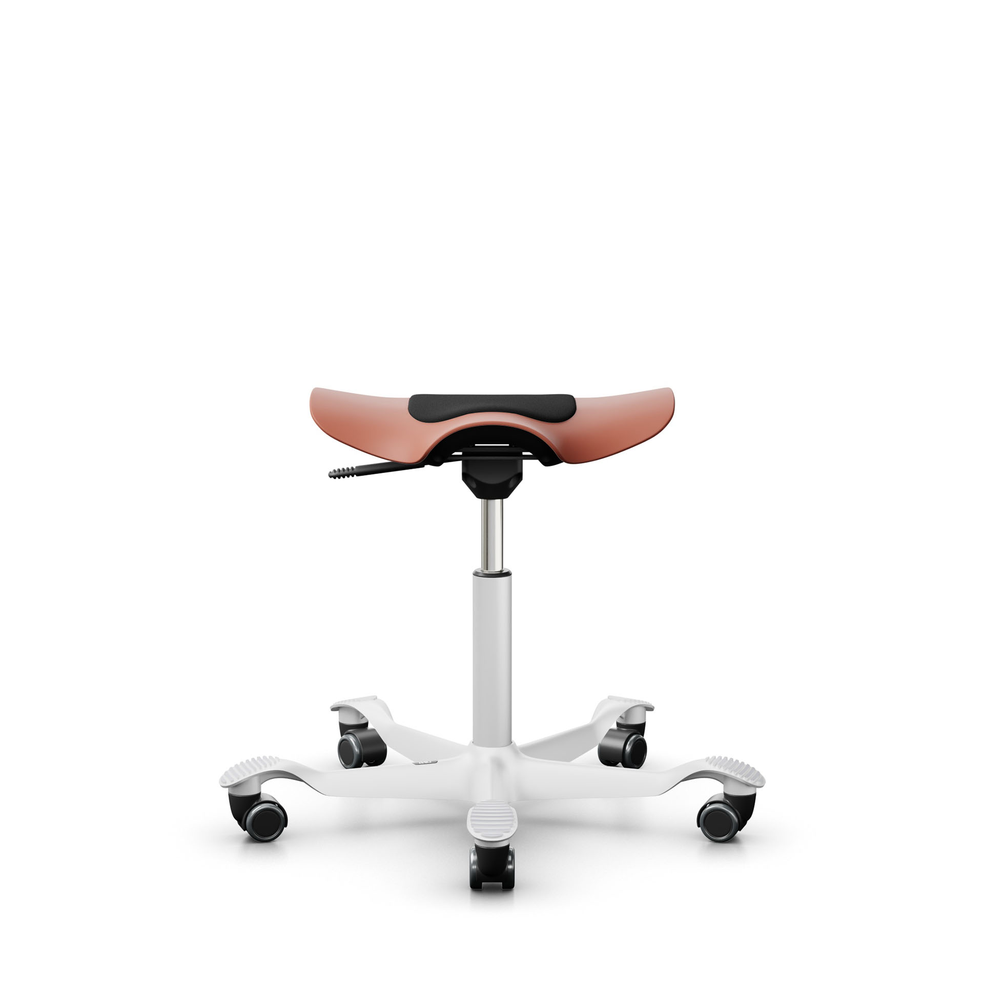 Image of Sattelhocker HAG Capisco Puls 8001 Rosa/Weiss, Hartbodenrollen, Dynamisches Sitzen - optimal für gesundes Sitzen