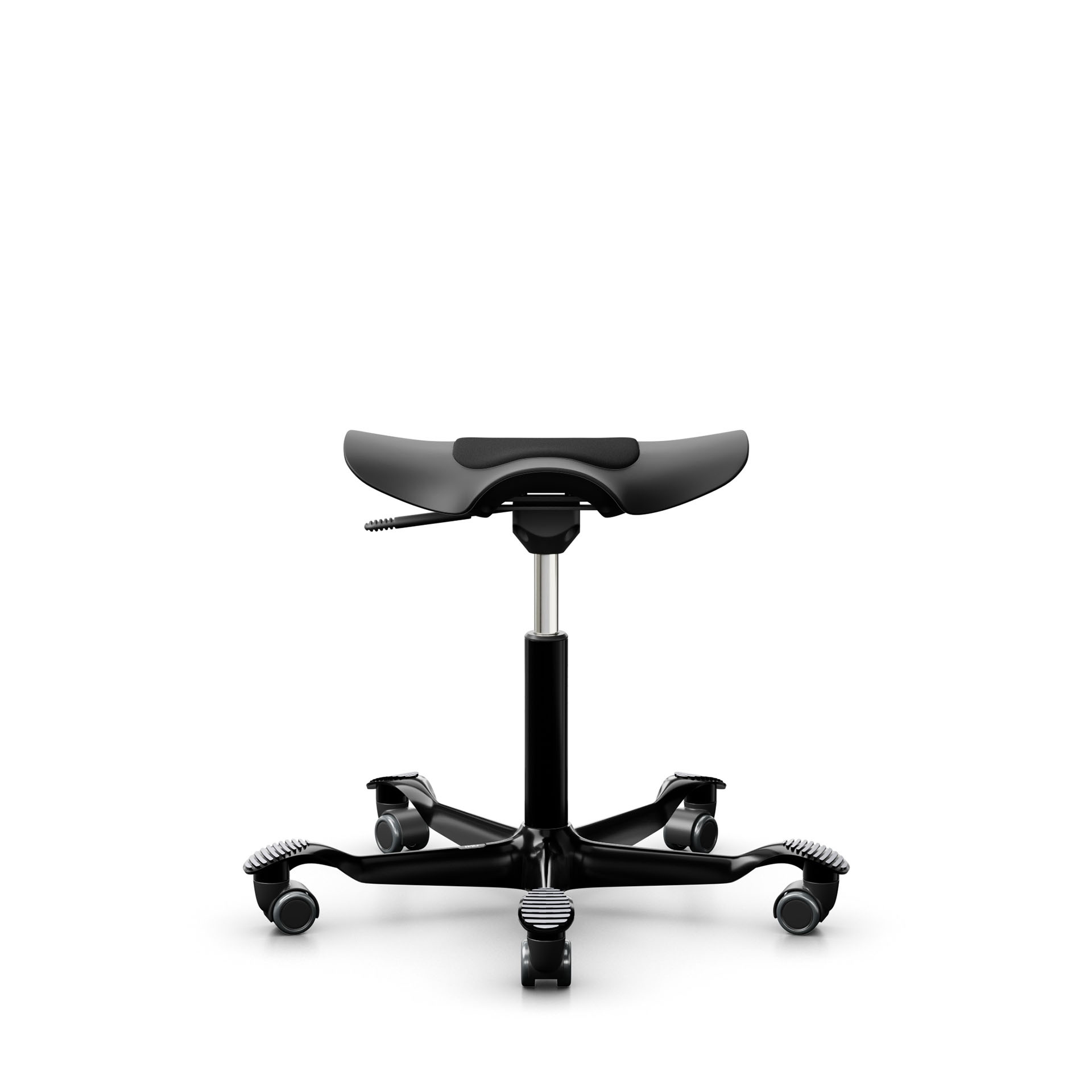 Image of Sattelhocker HAG Capisco Puls 8001 Schwarz/Schwarz, Hartbodenrollen, Dynamisches Sitzen - optimal für gesundes Sitzen