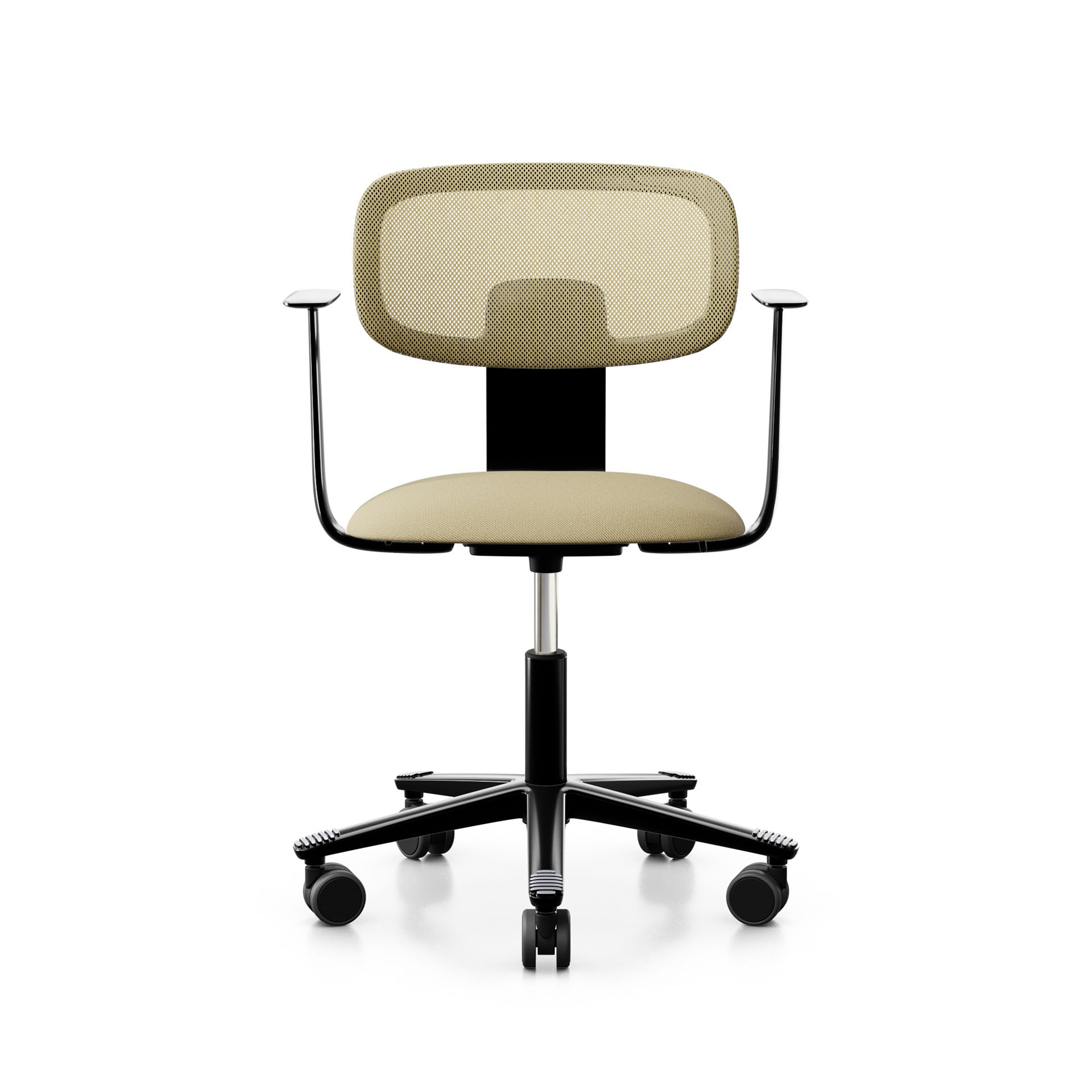 Image of Arbeitsstuhl HAG Tion 2340 Mesh mit Fixarmlehnen, Gelb/Schwarz, Neu, Ergonomischer Stuhl - ideal für flexibles Arbeiten